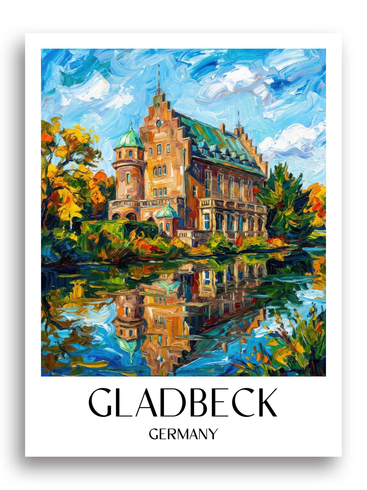 Gladbeck Poster - Ruhrgebiet - Deutschland Kunstdruck - Ölgemälde von A4 bis A1 - favplace