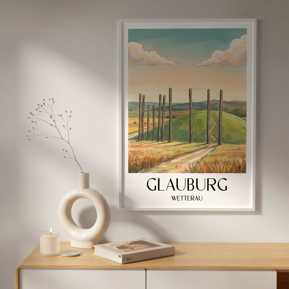 glauburg-wetterau-deutschland-poster-aquarell