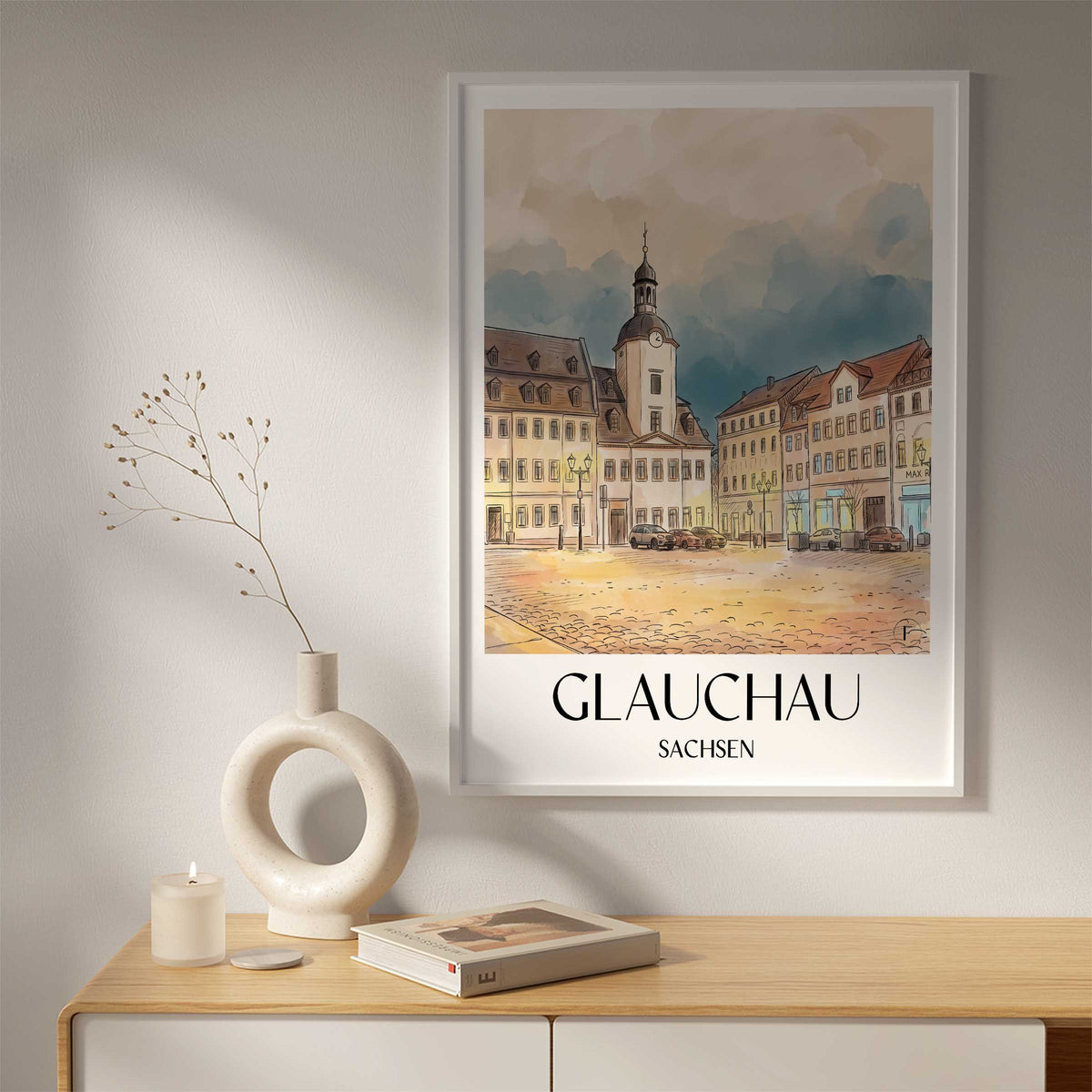 glauchau-sachsen-deutschland-poster-aquarell
