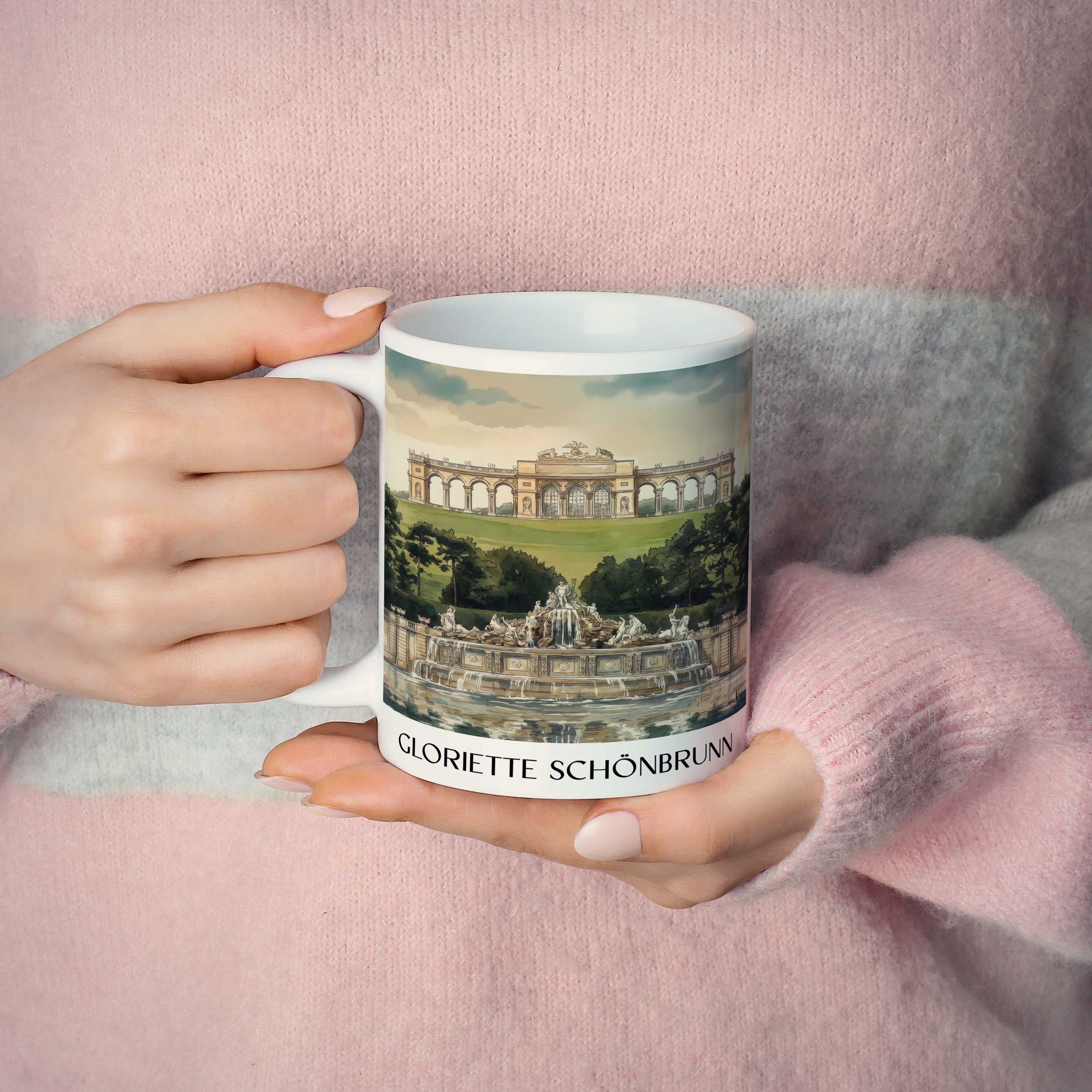 gloriette-schönbrunn-wien-österreich-kaffeebecher-aquarell