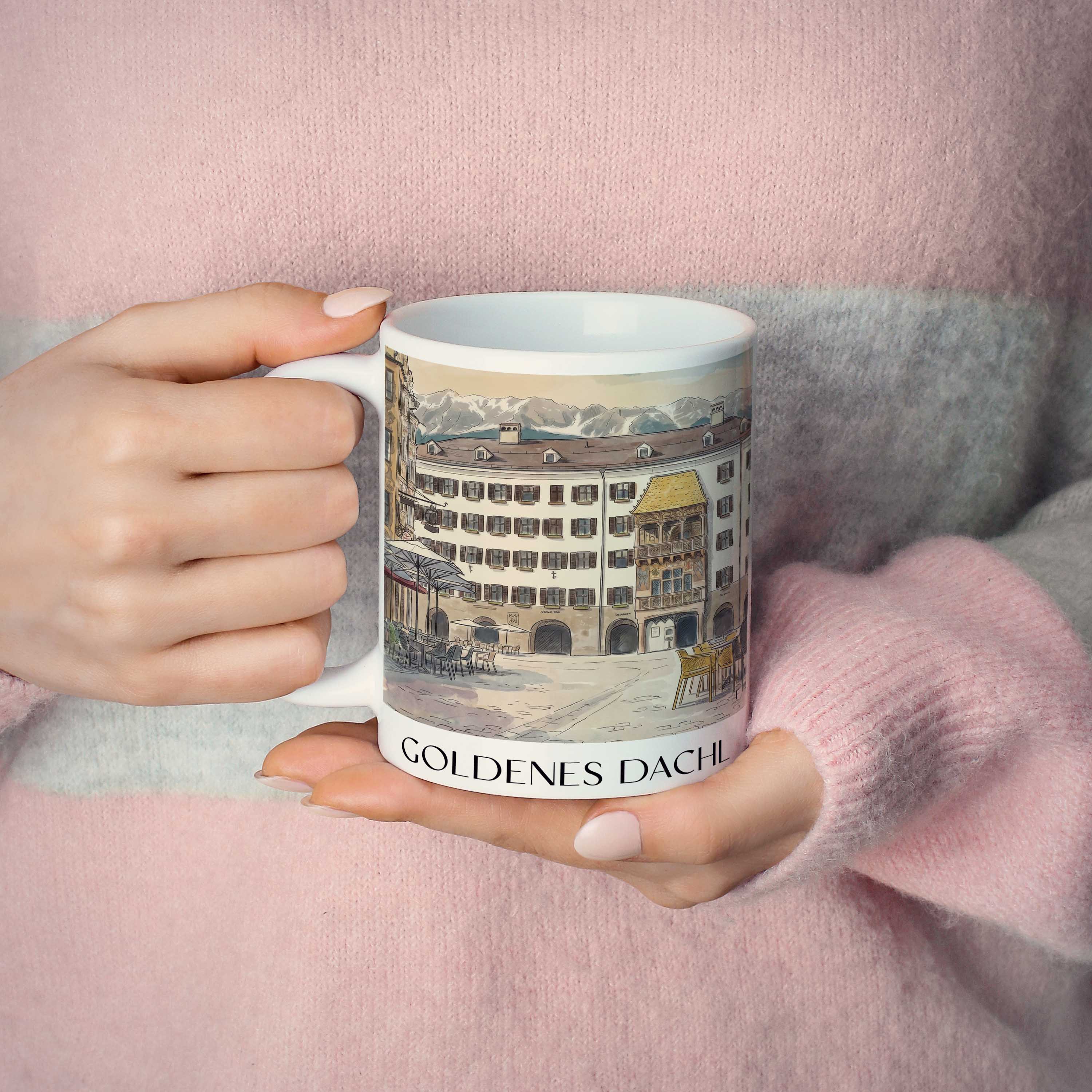 goldenes-dachl-innsbruck-österreich-kaffeebecher-aquarell