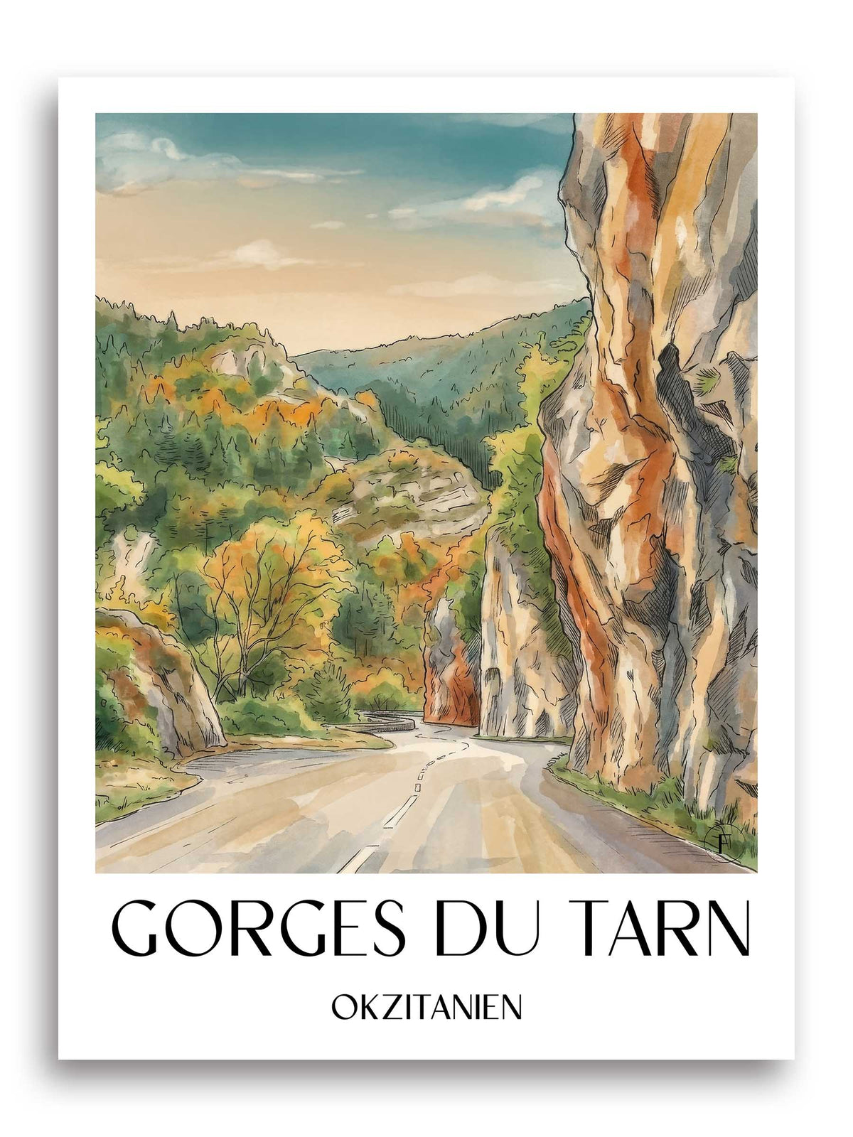gorges-du-tarn-okzitanien-frankreich-poster-aquarell