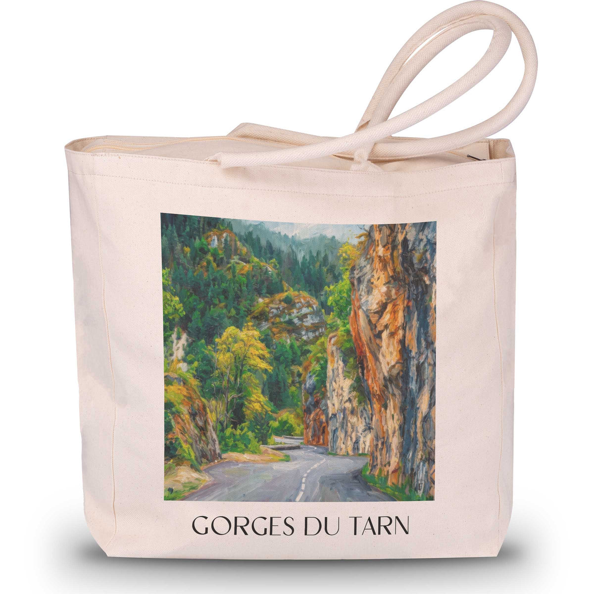 gorges-du-tarn-okzitanien-frankreich-einkaufstasche-oil-painting-oelgemaelde