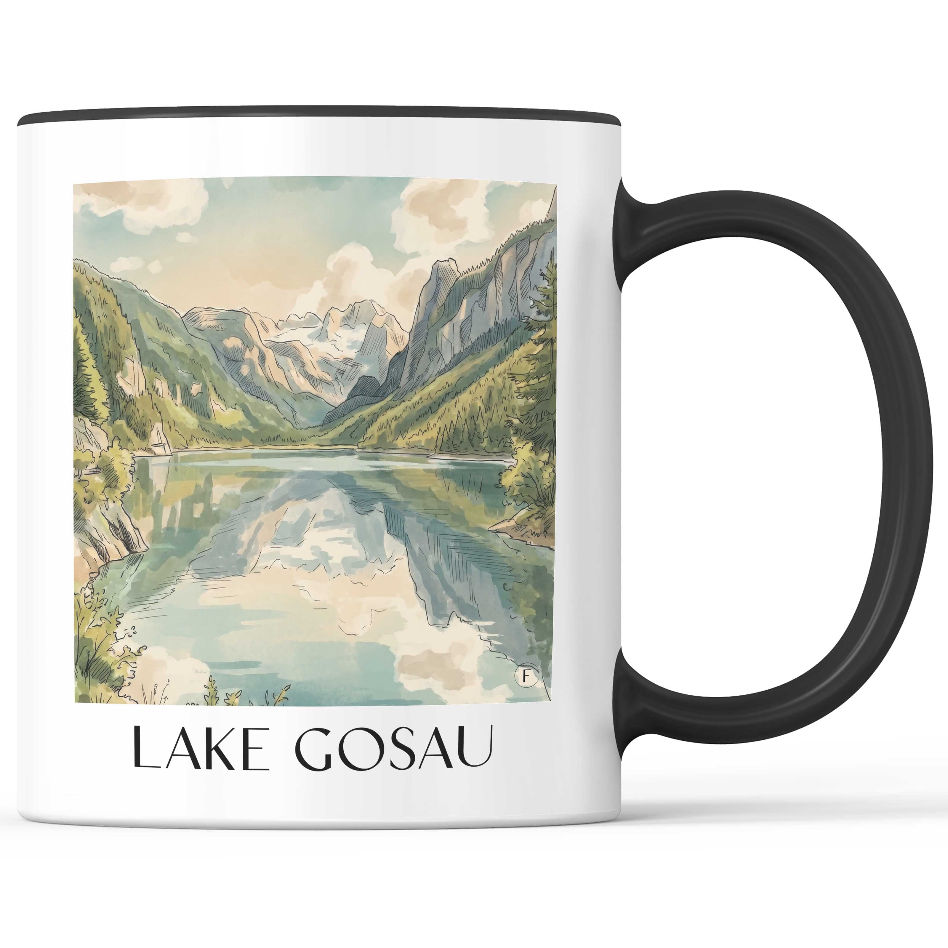 Gosausee Kaffeebecher - Österreich - Österreich Becher - Kaffeetasse im Aquarell Stil - favplace