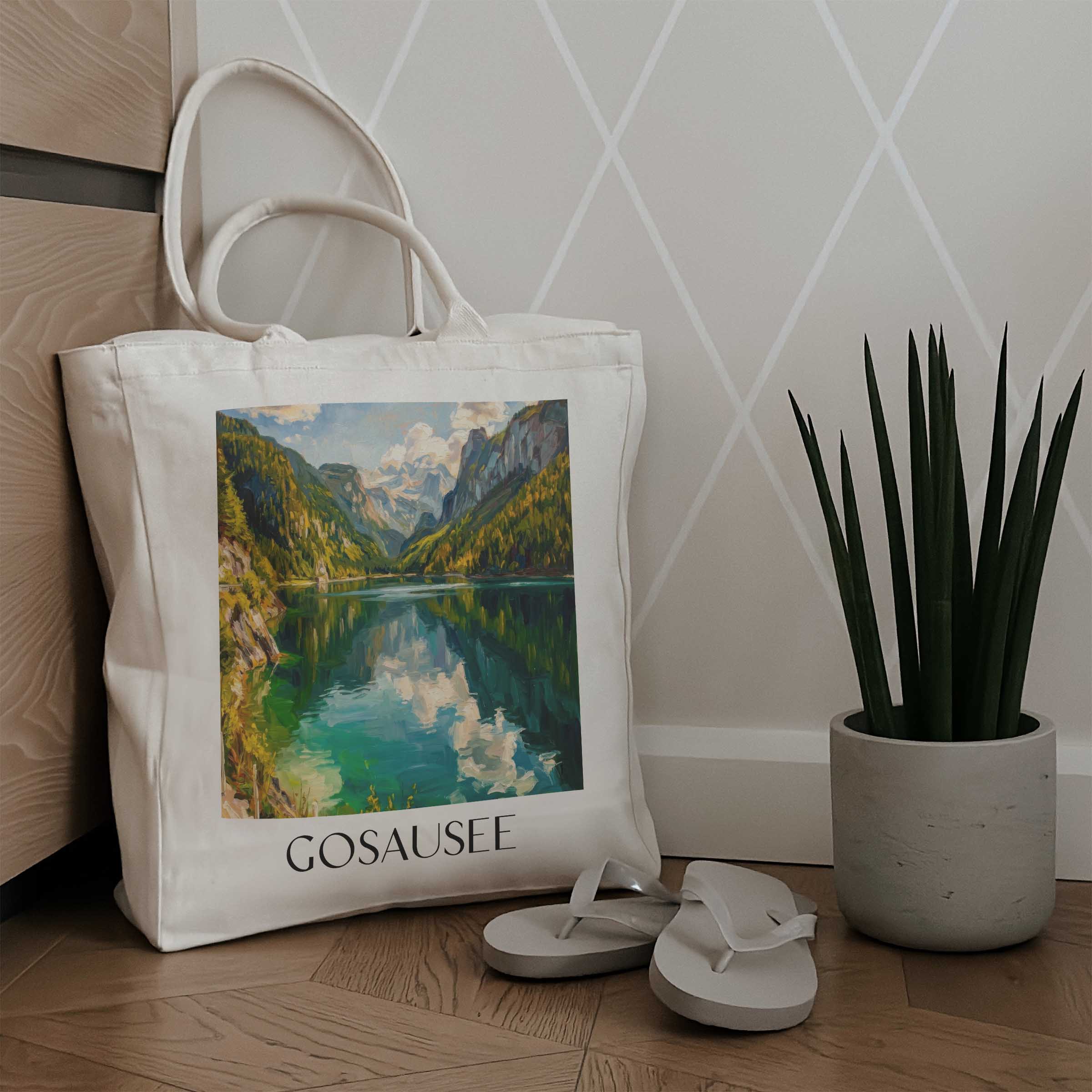 gosausee-österreich-österreich-einkaufstasche-oil-painting-oelgemaelde