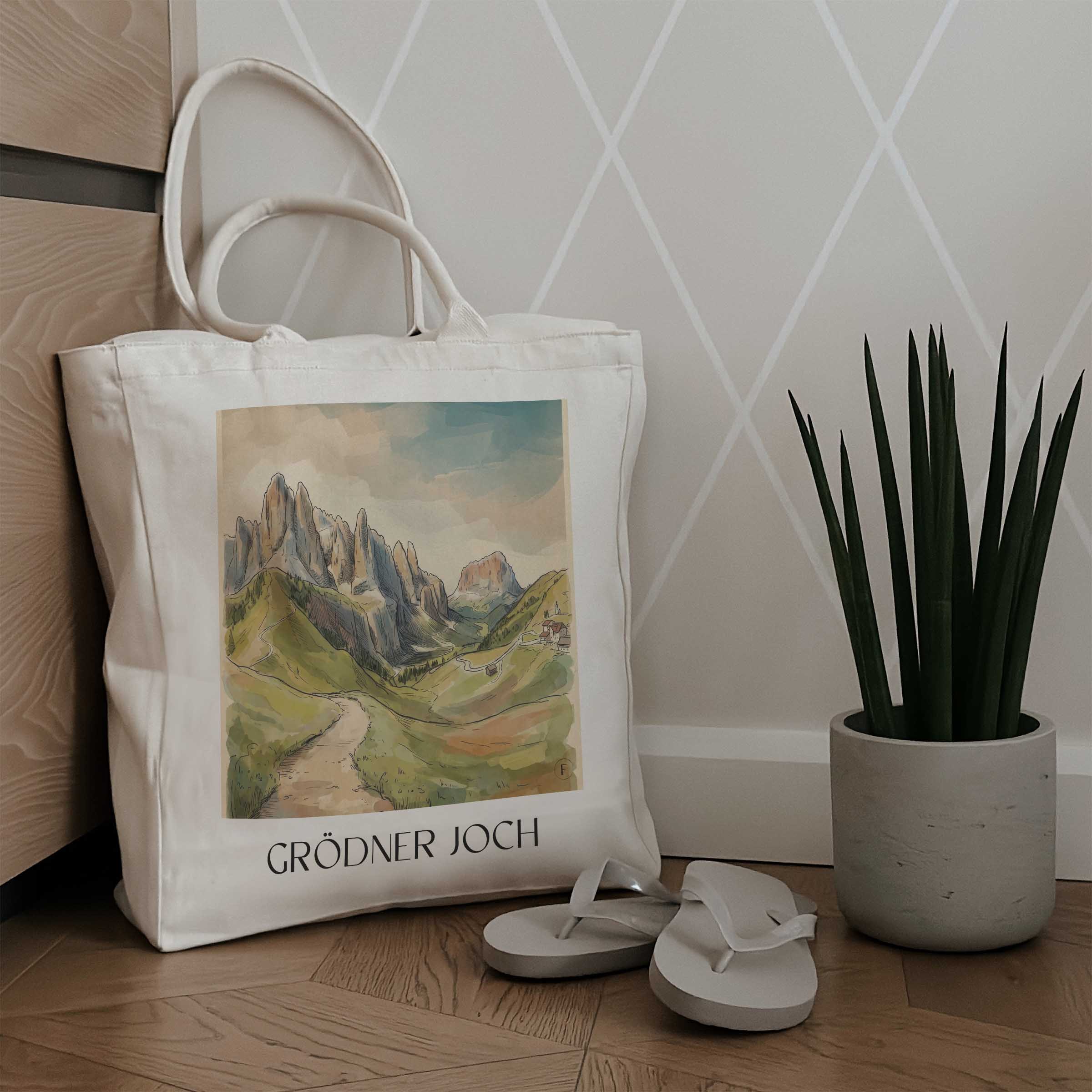 grödner-joch-dolomiten-italien-einkaufstasche-aquarell
