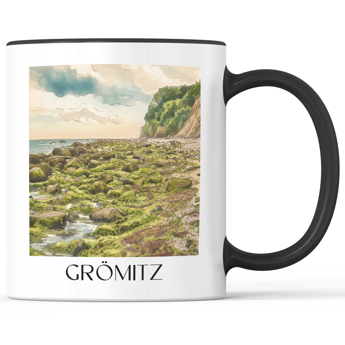 grömitz-ostholstein-deutschland-kaffeebecher-aquarell