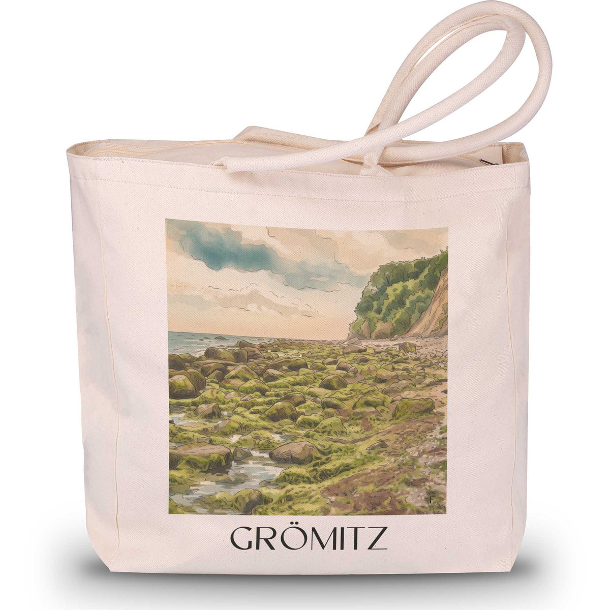 grömitz-ostholstein-deutschland-einkaufstasche-aquarell