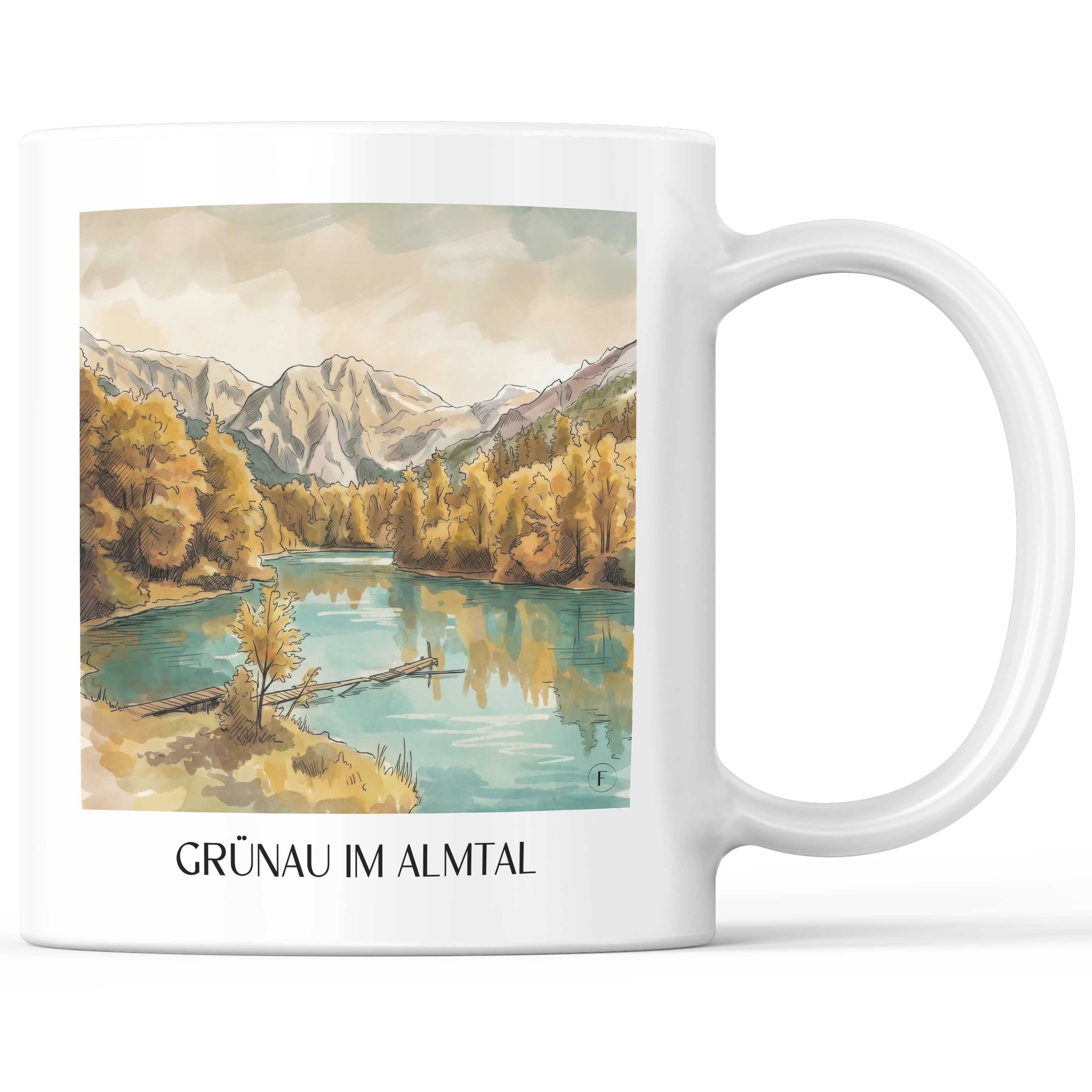 grünau-im-almtal-österreich-österreich-kaffeebecher-aquarell