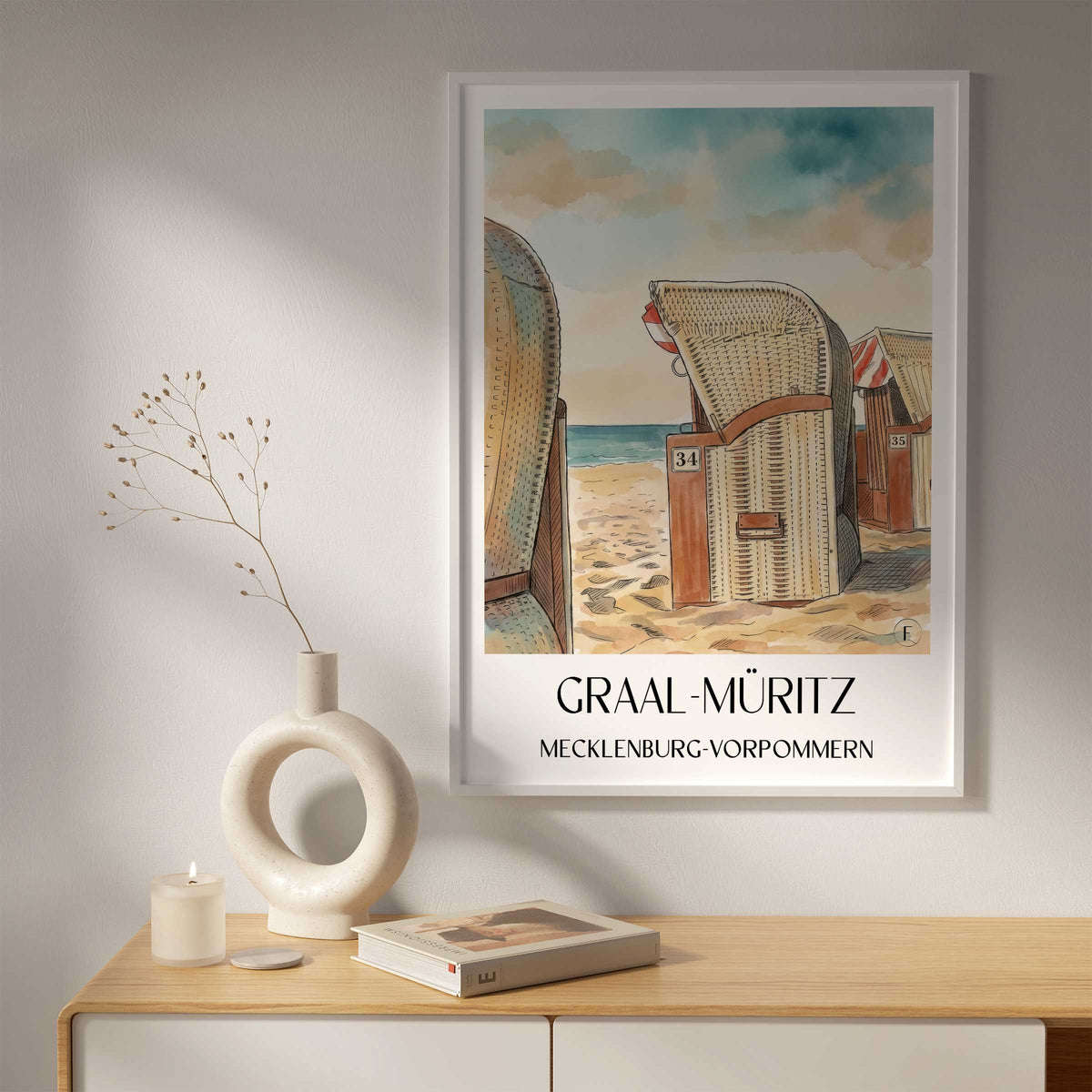 graal-müritz-mecklenburg-vorpommern-deutschland-poster-aquarell