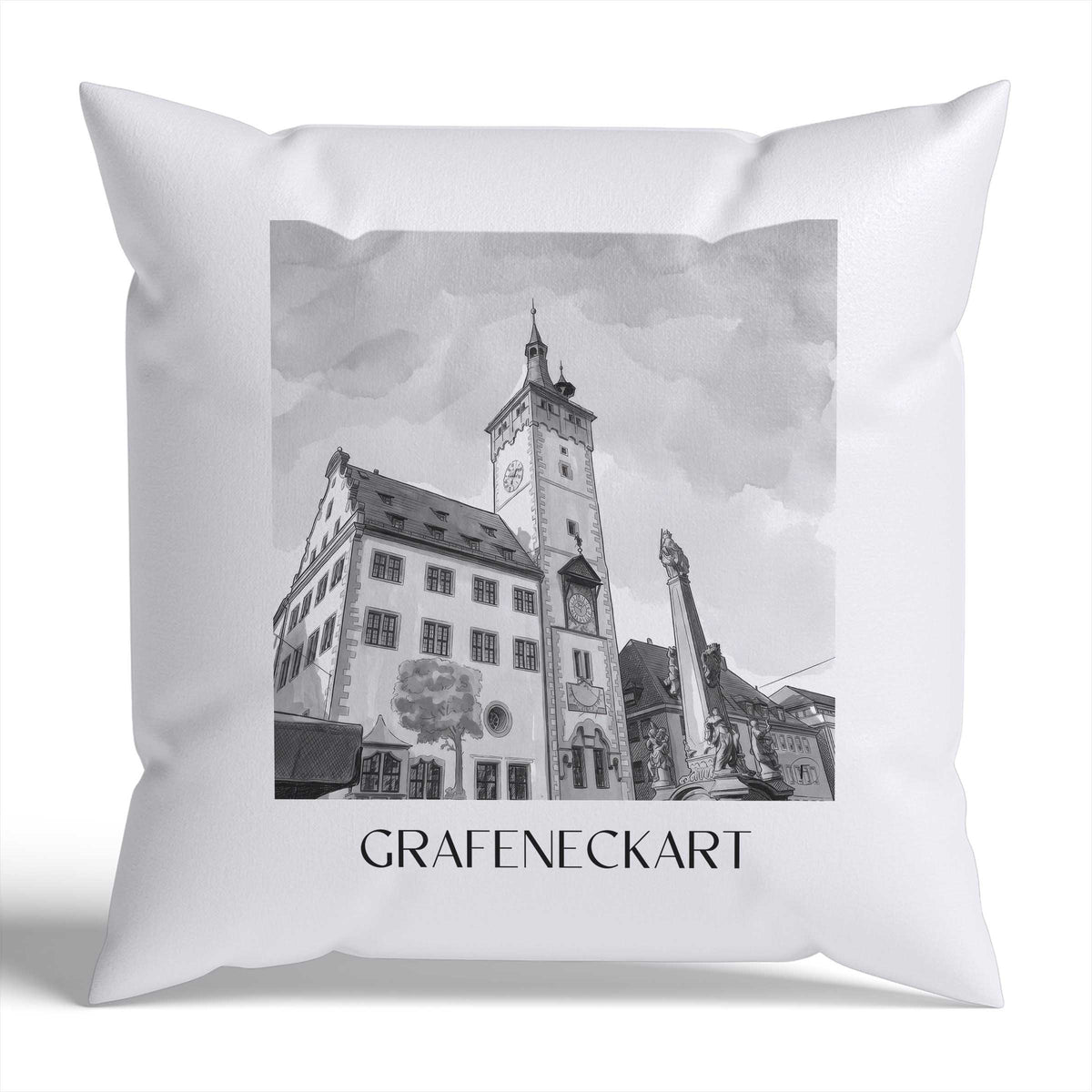 grafeneckart-würzburg-deutschland-kissenbezug-aquarell-schwarz-weiss