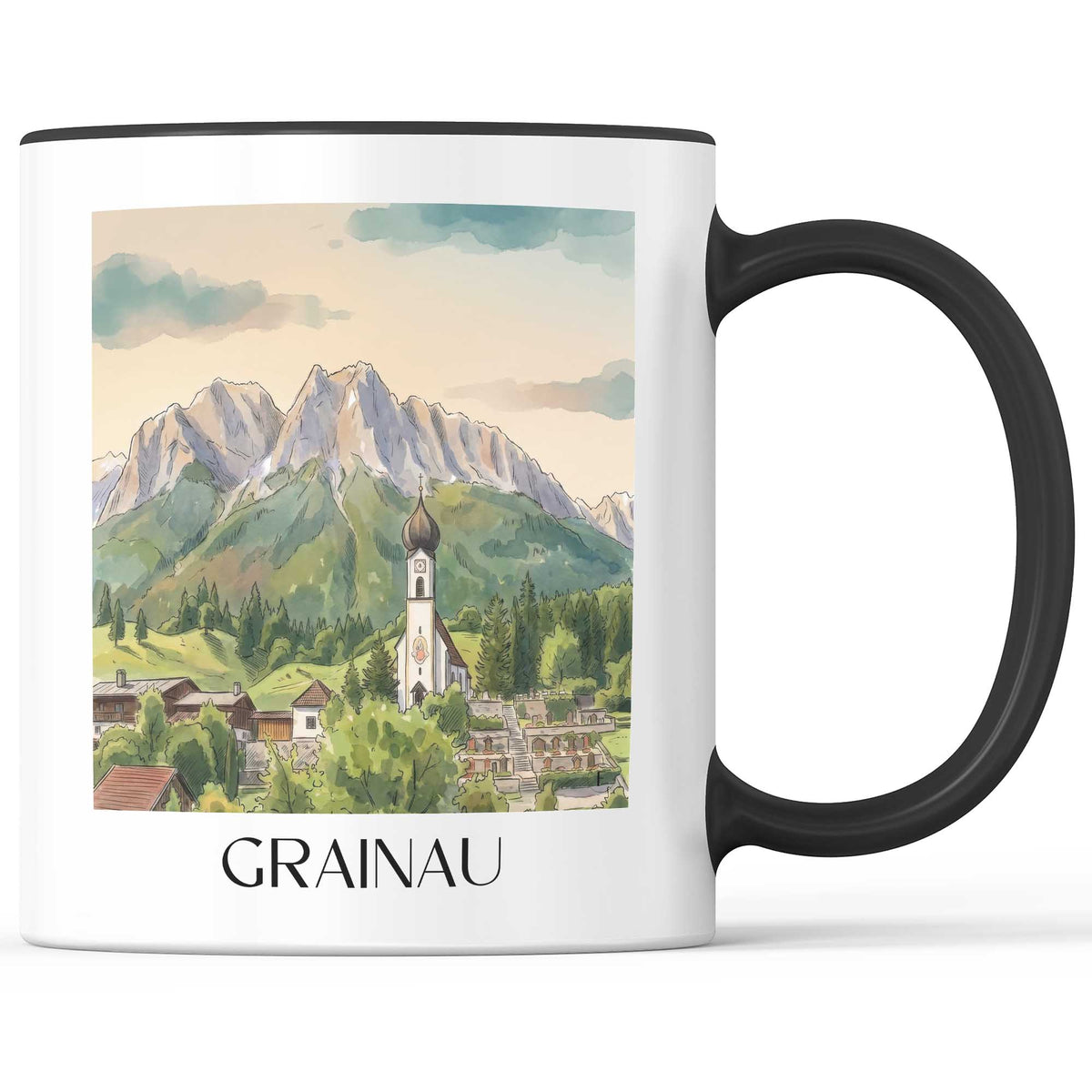 grainau-werdenfelser-land-deutschland-kaffeebecher-aquarell