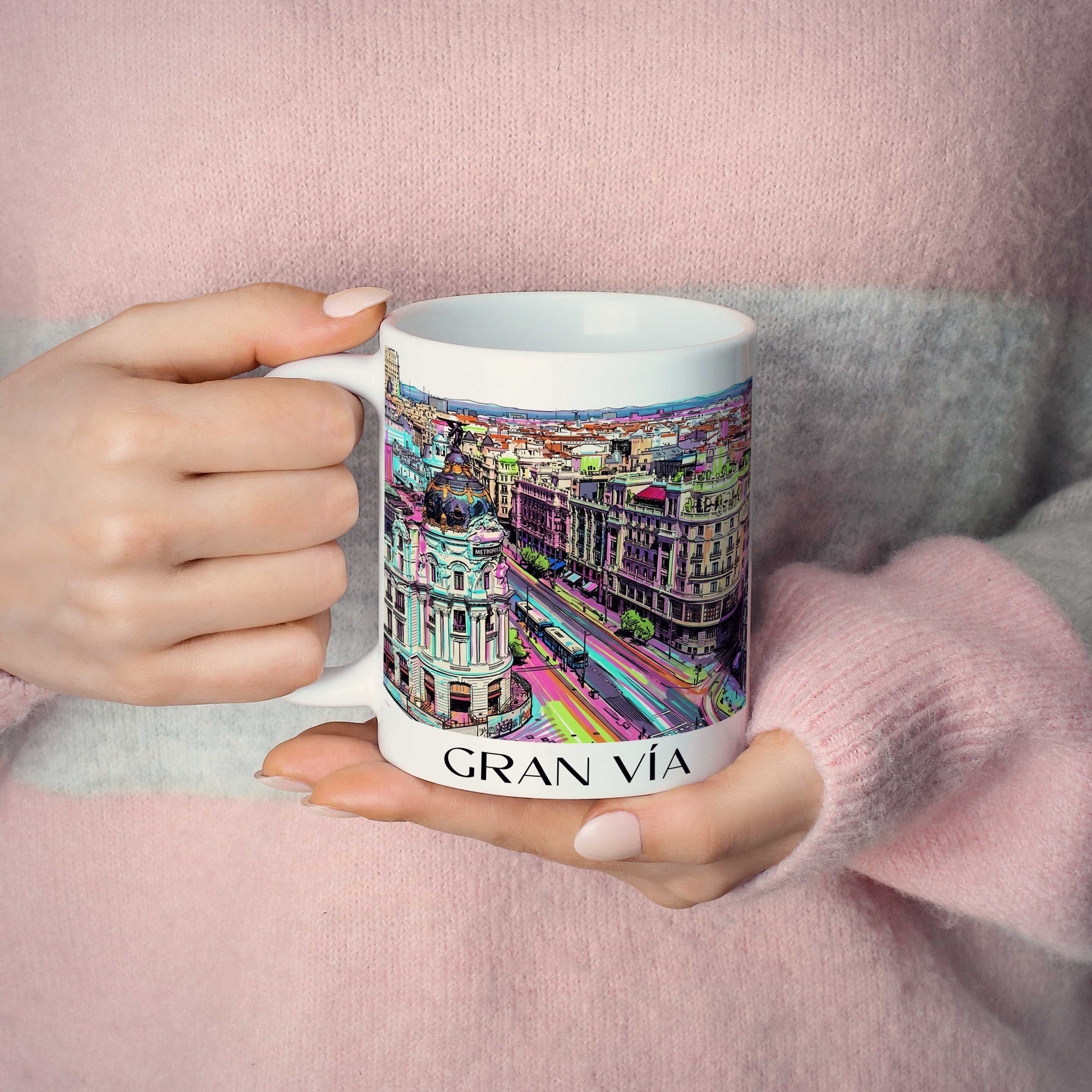 gran-vía--madrid-spanien-kaffeebecher-graffiti