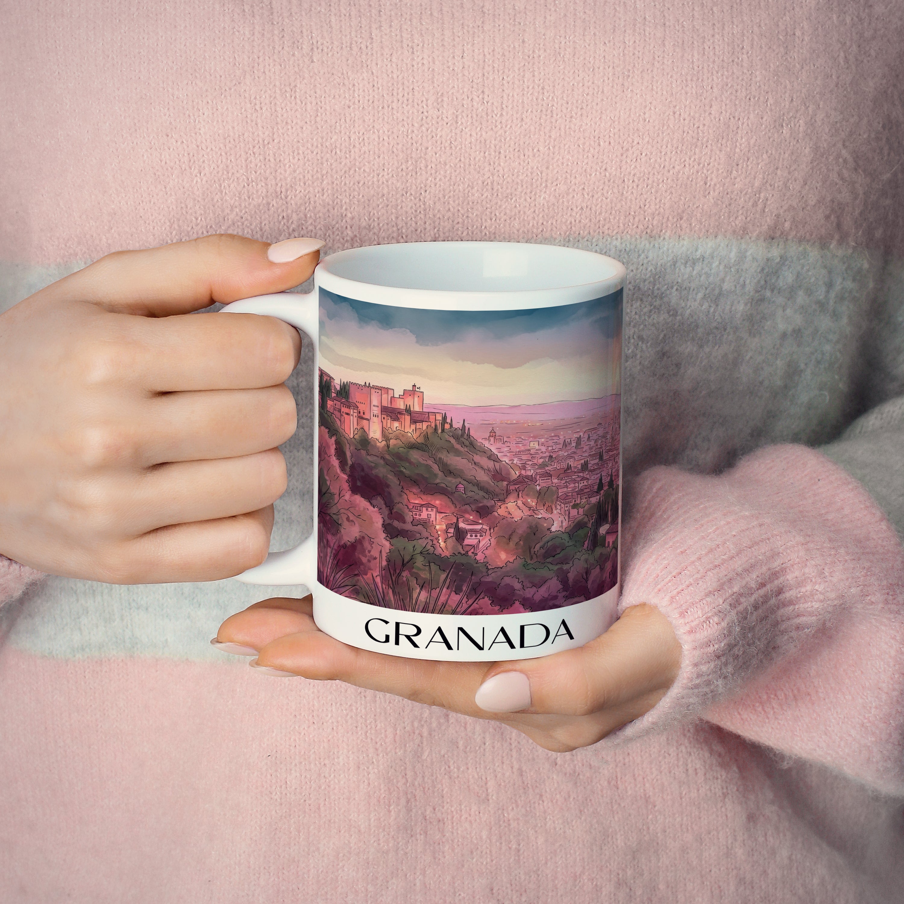 granada-spanien-spanien-kaffeebecher-aquarell-pink-rosa