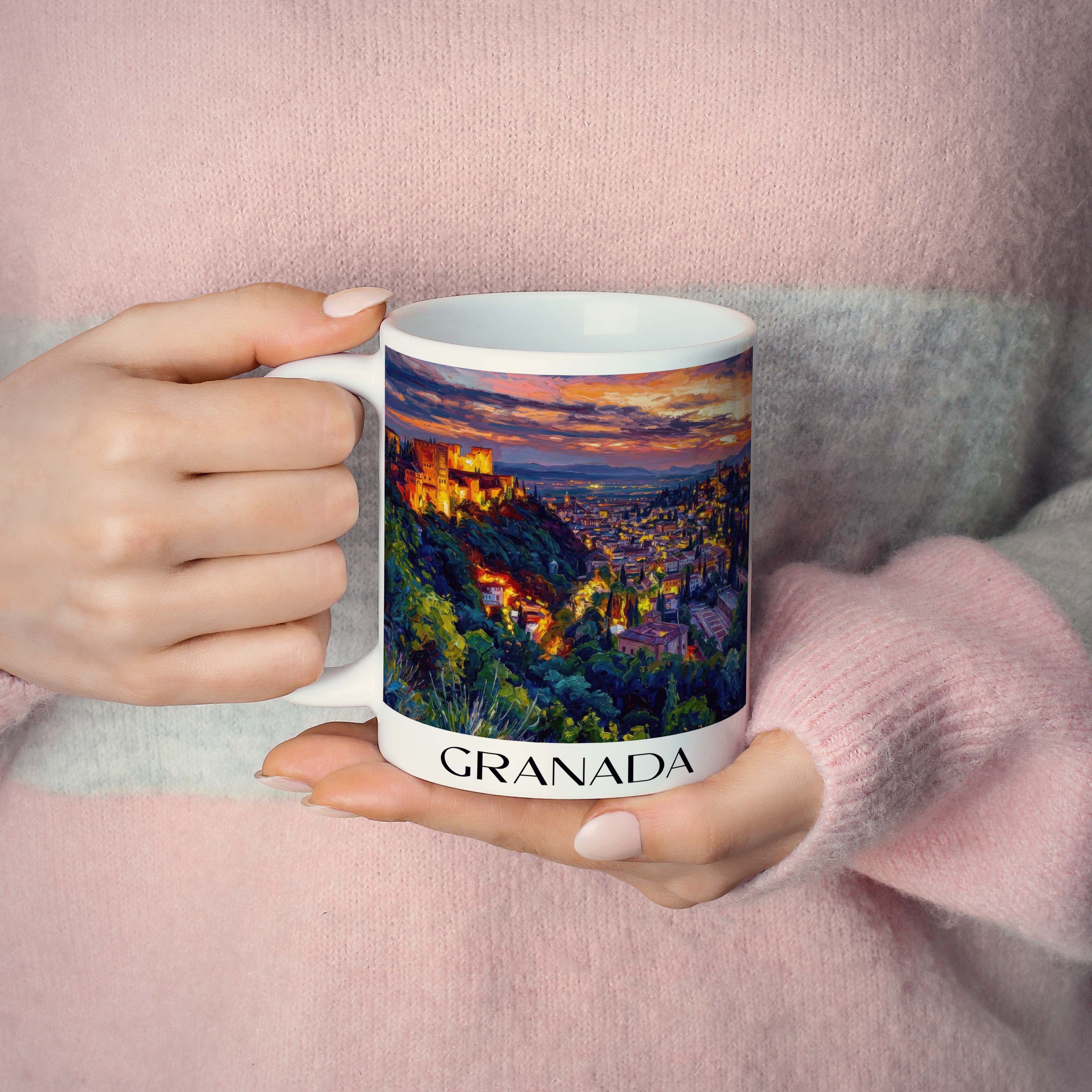 granada-spanien-spanien-kaffeebecher-oil-painting-oelgemaelde