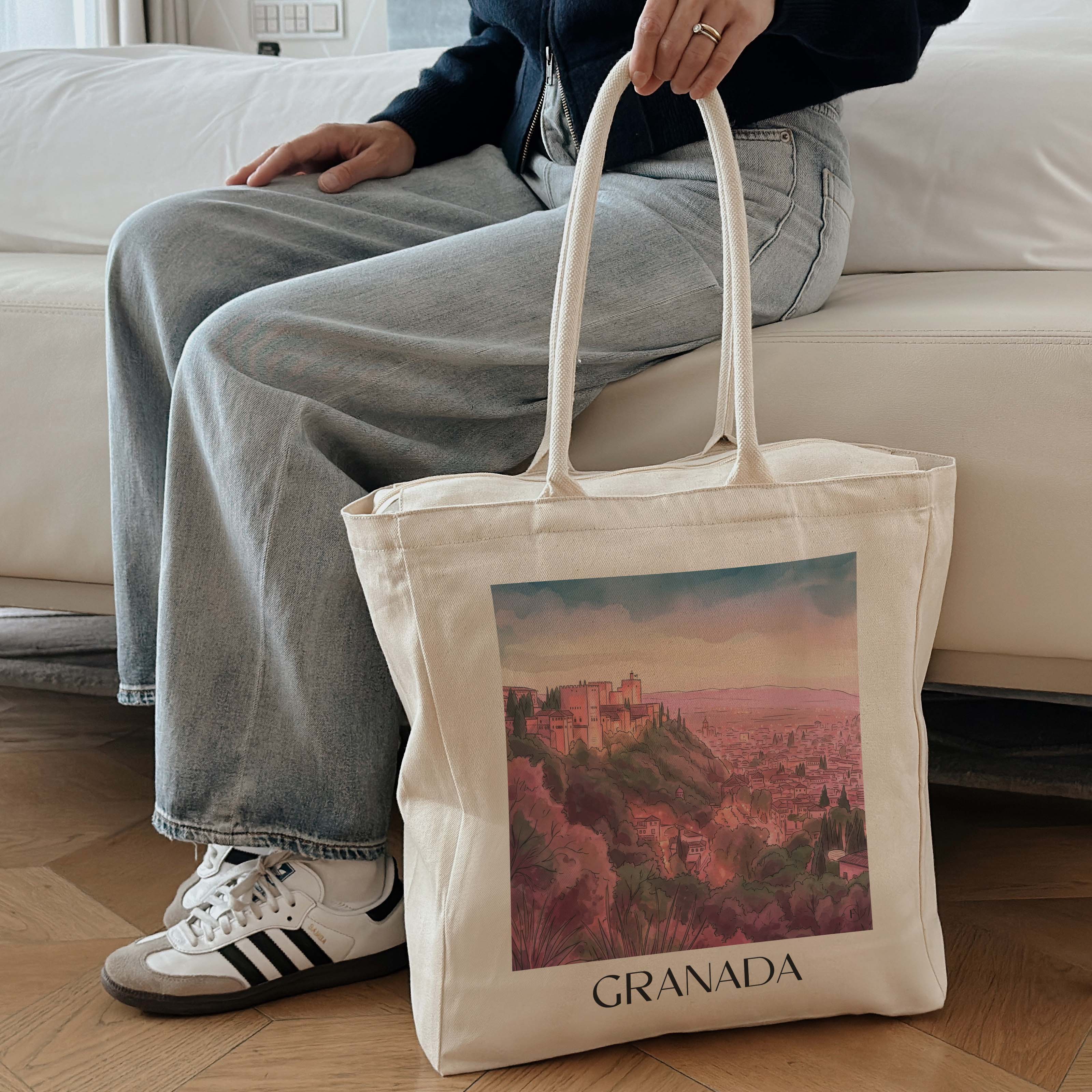 granada-spanien-spanien-einkaufstasche-aquarell-pink-rosa