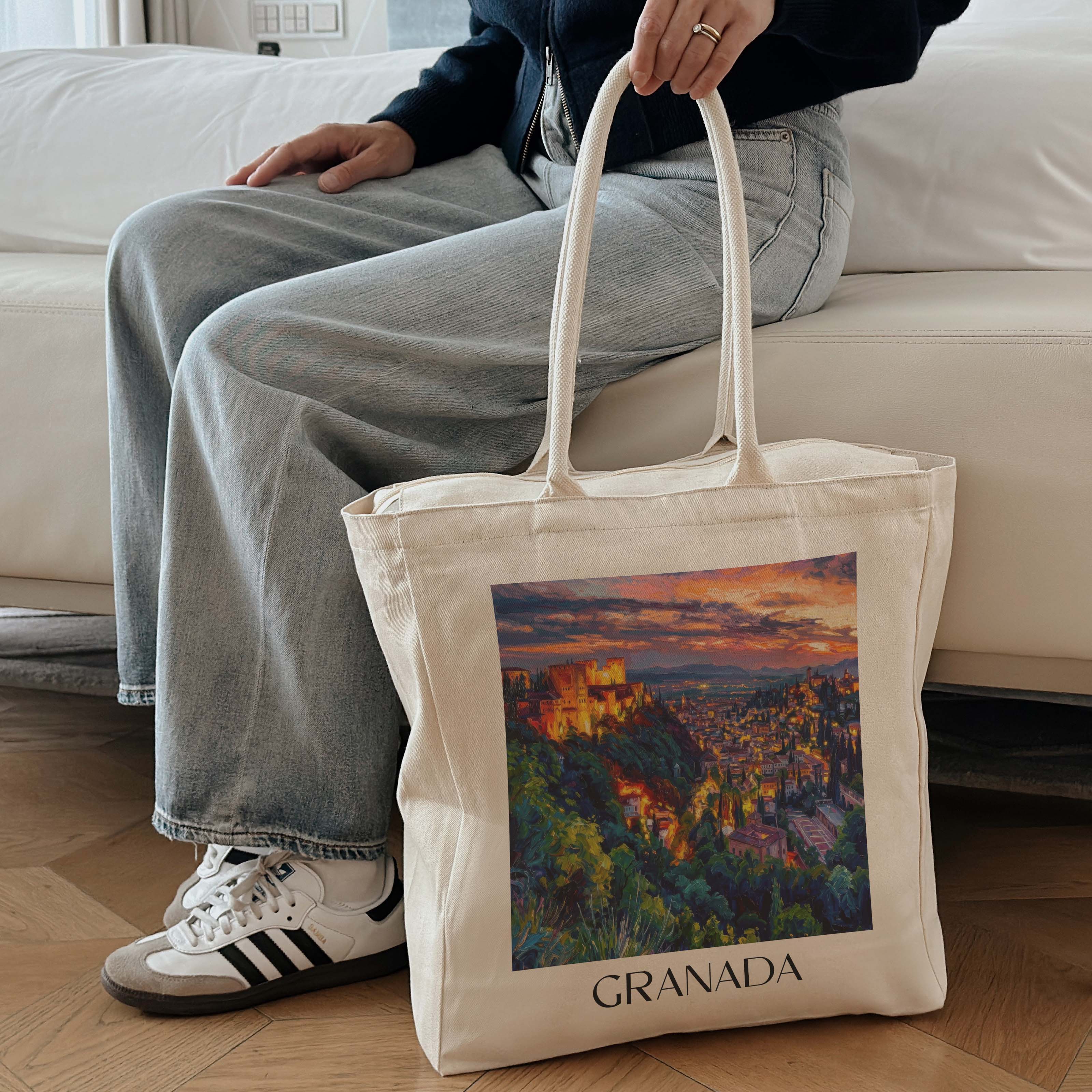 granada-spanien-spanien-einkaufstasche-oil-painting-oelgemaelde