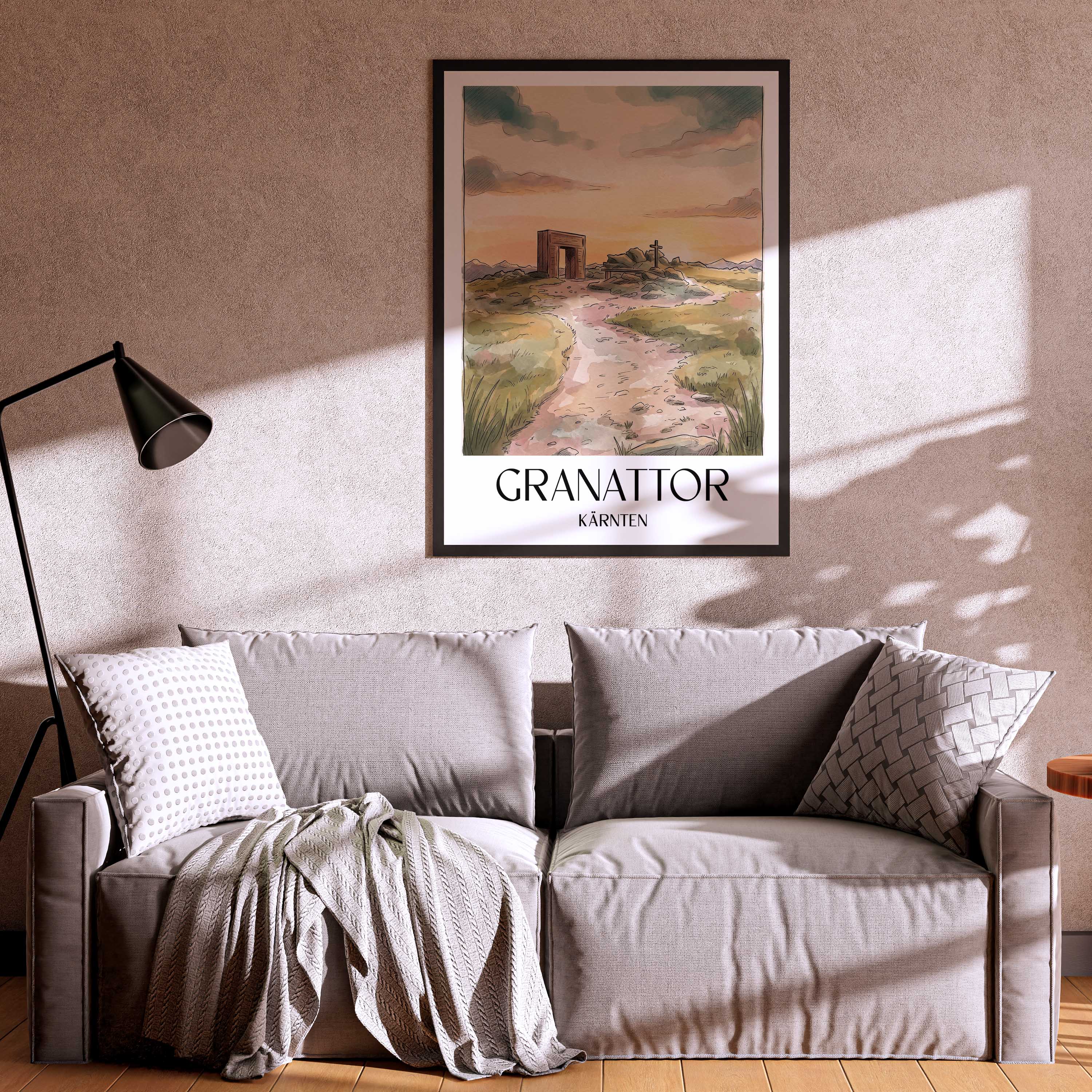 granattor-kärnten-österreich-poster-aquarell