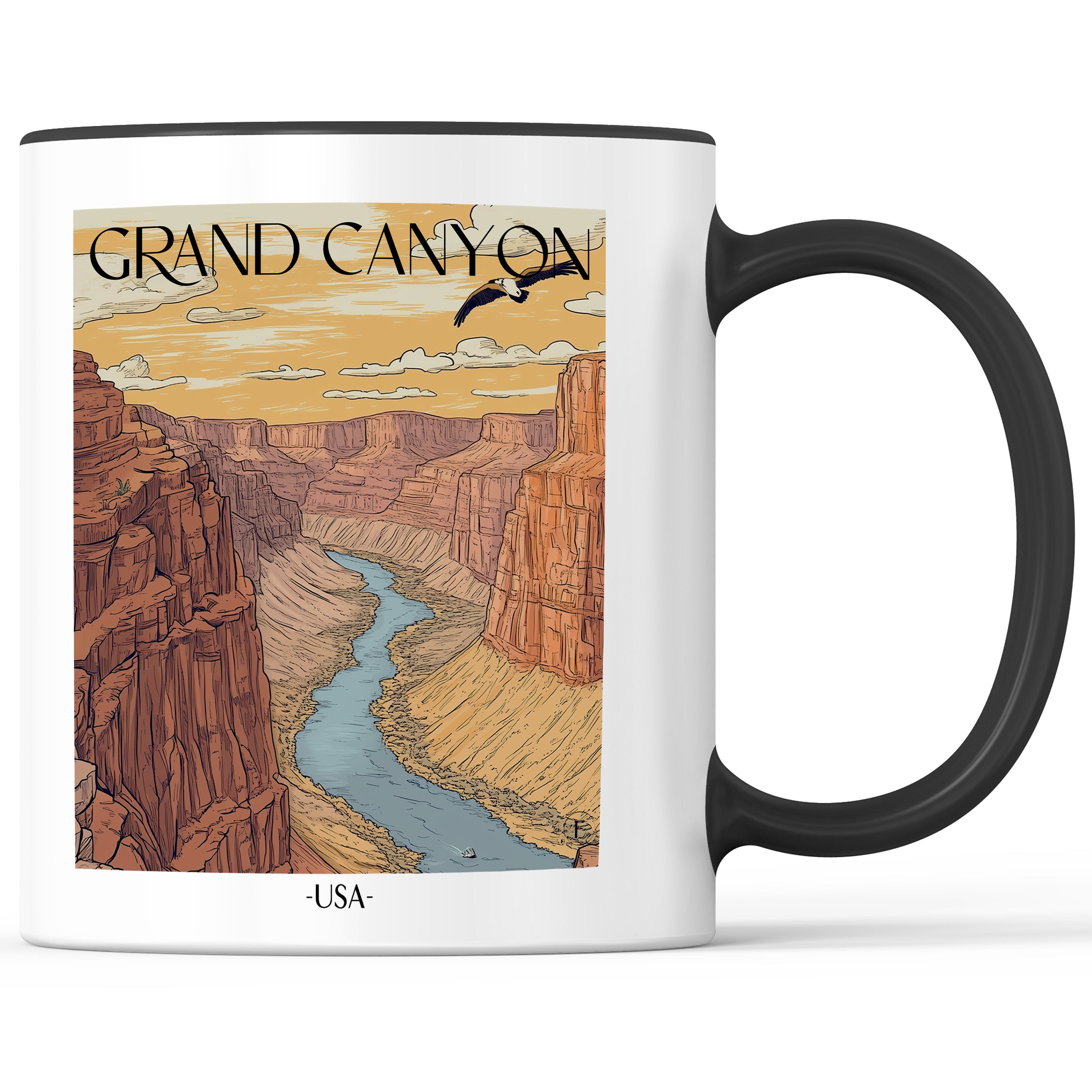 Grand Canyon - USA Becher - Kaffeetasse im Aquarell Stil - favplace