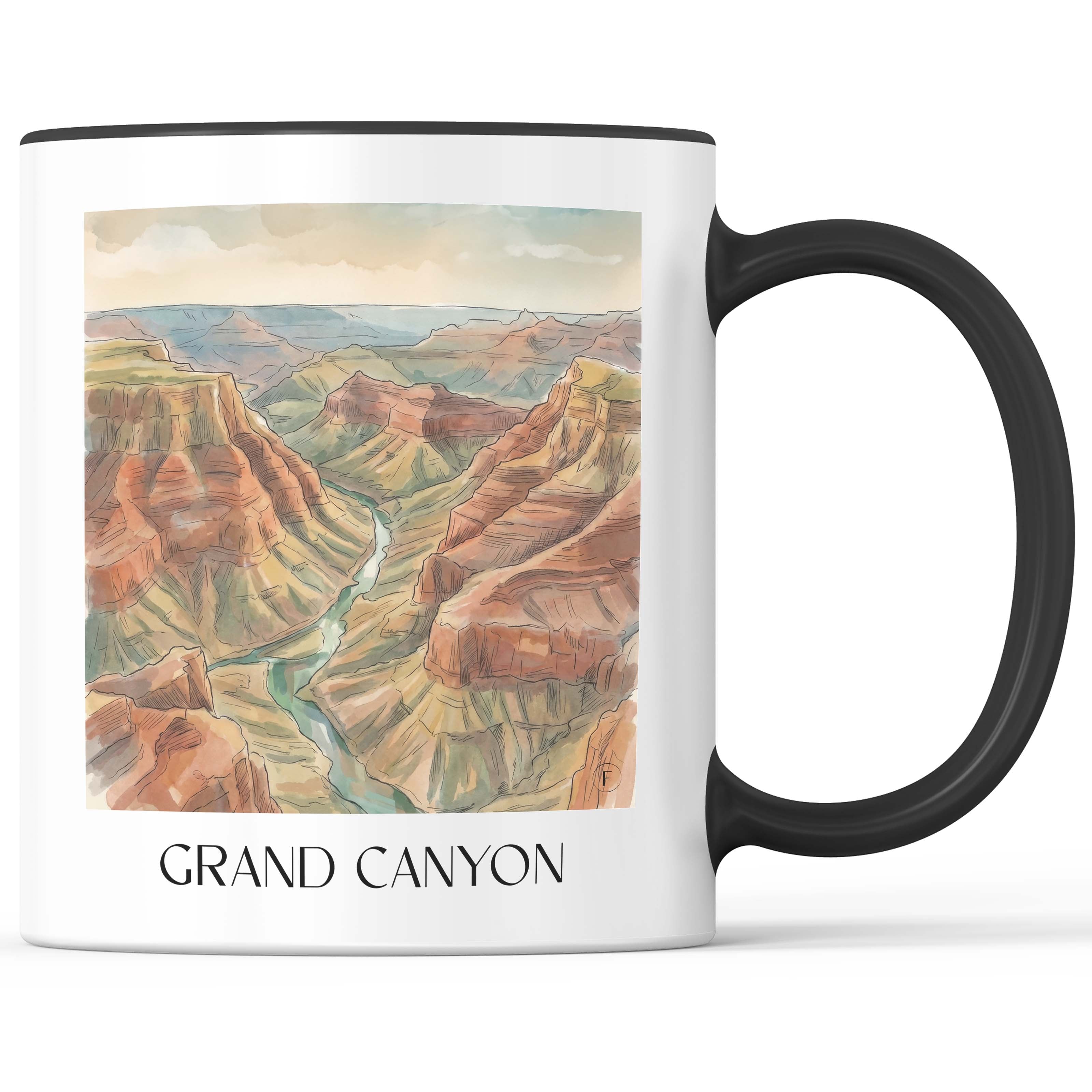 Grand Canyon - USA Becher - Kaffeetasse im Aquarell Stil - favplace