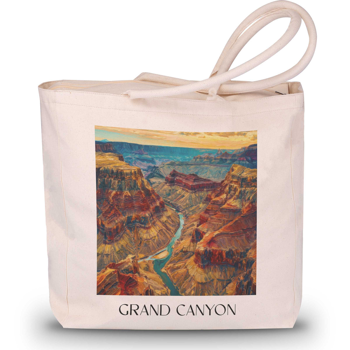 Grand Canyon - USA Tote Bag - Einkaufstasche im Ölgemälde Stil - favplace