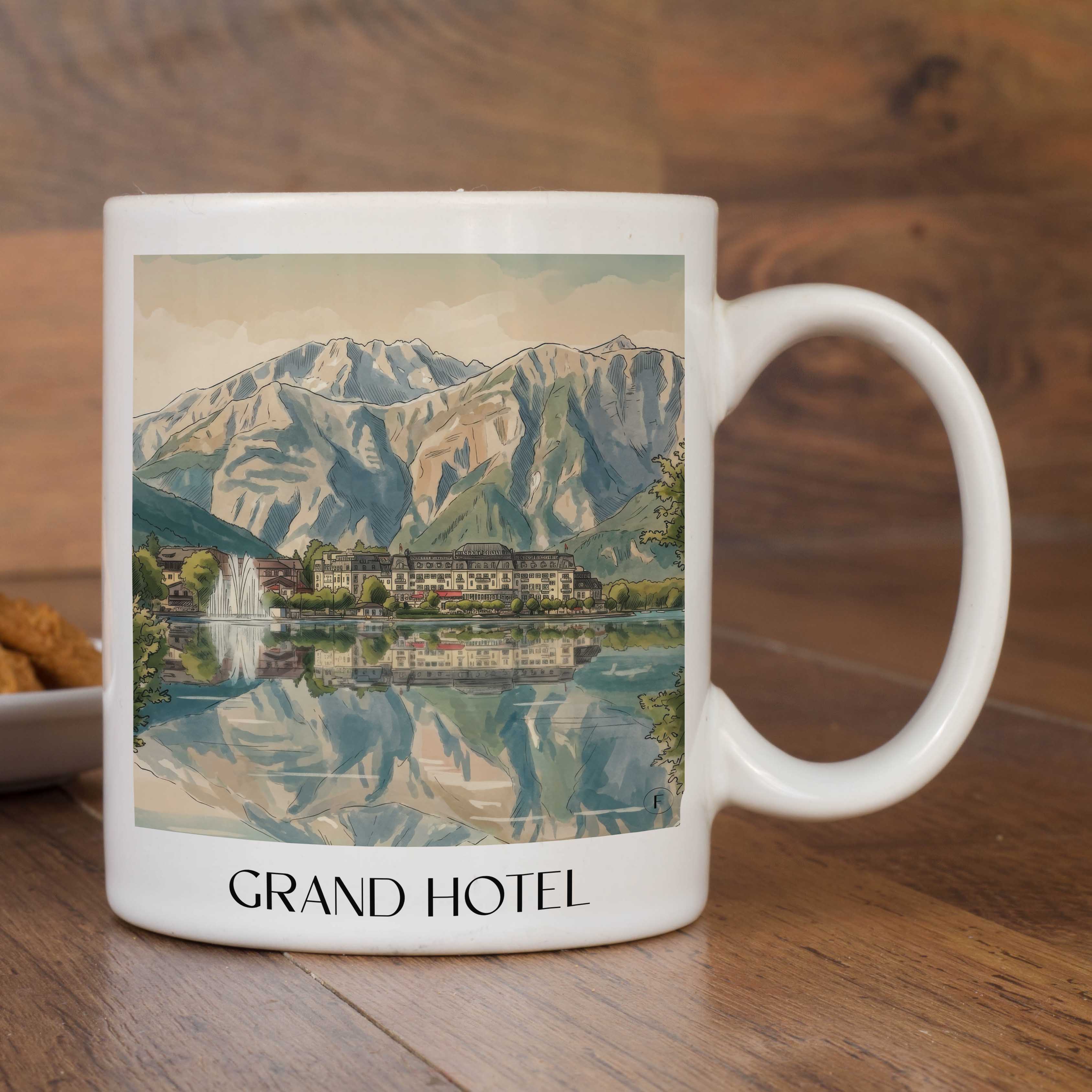 grand-hotel-zell-am-see-österreich-kaffeebecher-aquarell