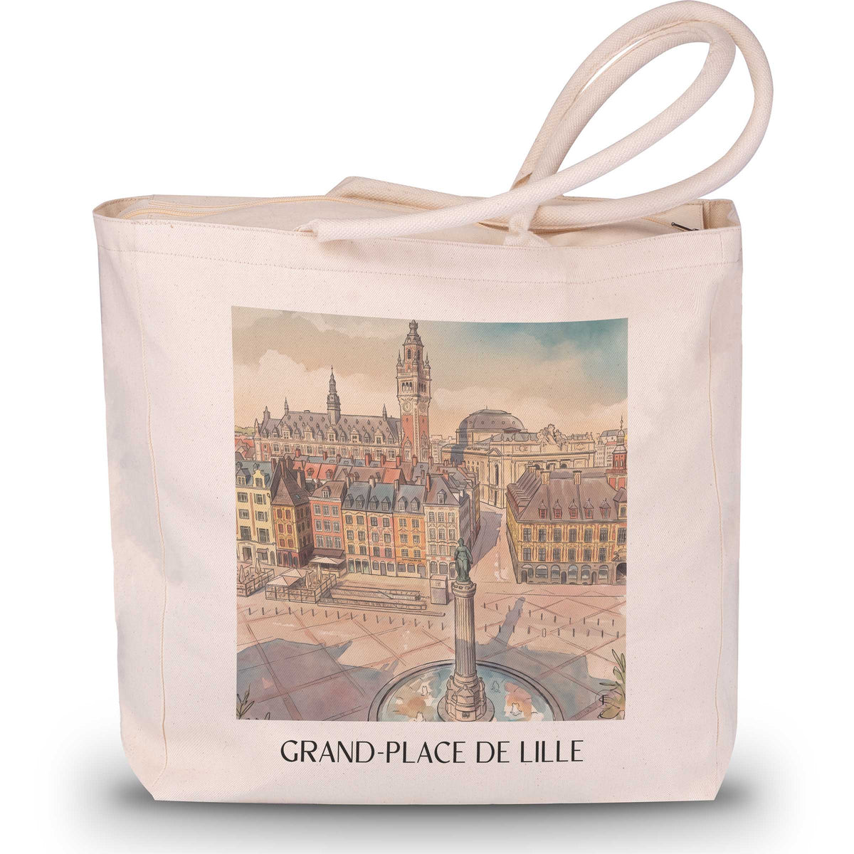 grand-place-lille-frankreich-einkaufstasche-aquarell
