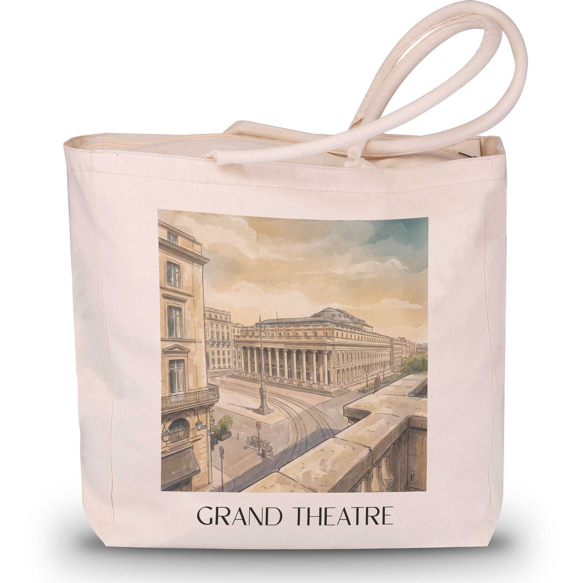 Grand Théâtre Shopping Tasche - Bordeaux - Frankreich Tote Bag - Einkaufstasche im Aquarell Stil - favplace