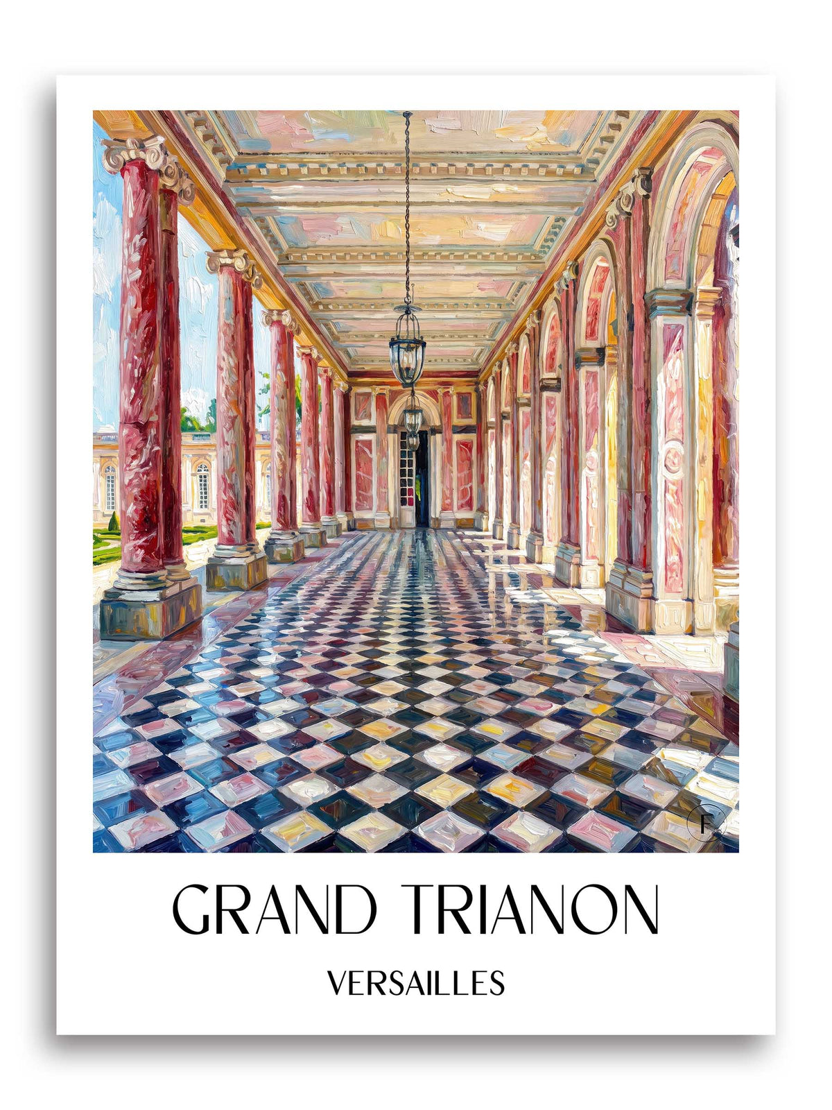 Grand Trianon Poster - Versailles - Frankreich Kunstdruck - Ölgemälde von A4 bis A1 - favplace