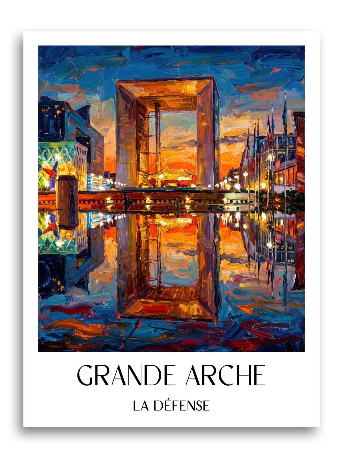Grande Arche Poster - La Défense - Frankreich Kunstdruck - Ölgemälde von A4 bis A1 - favplace