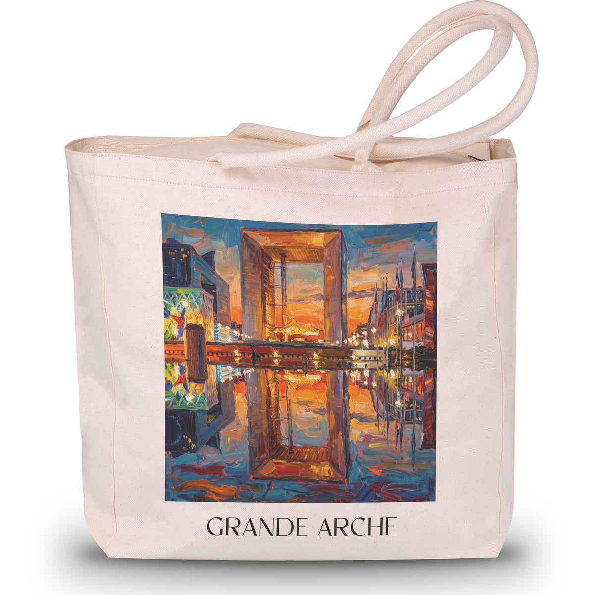 Grande Arche Shopping Tasche - La Défense - Frankreich Tote Bag - Einkaufstasche im Ölgemälde Stil - favplace