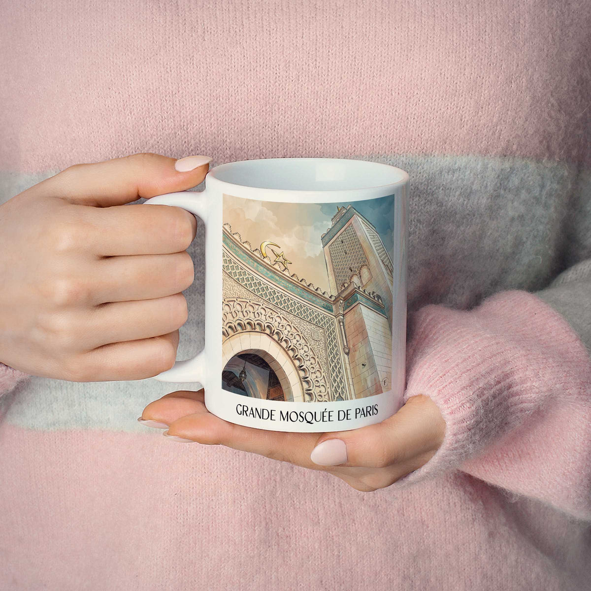 grande-mosquée-de-paris-paris-frankreich-kaffeebecher-aquarell