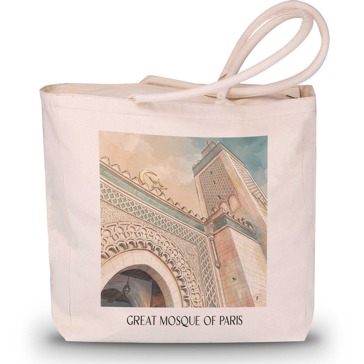 Grande Mosquée de Paris Shopping Tasche - Paris - Frankreich Tote Bag - Einkaufstasche im Aquarell Stil - favplace