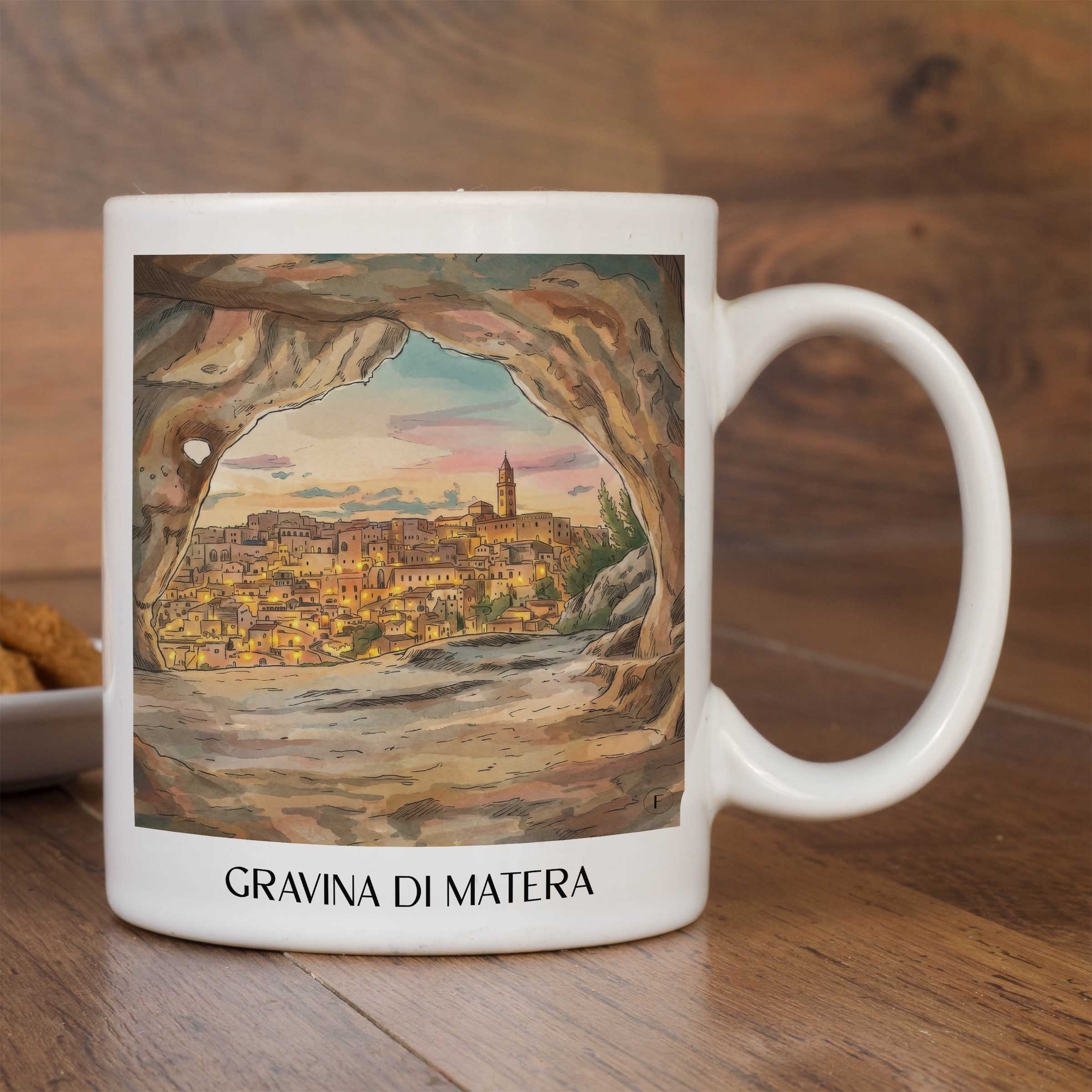 gravina-di-matera-basilikata-italien-kaffeebecher-aquarell