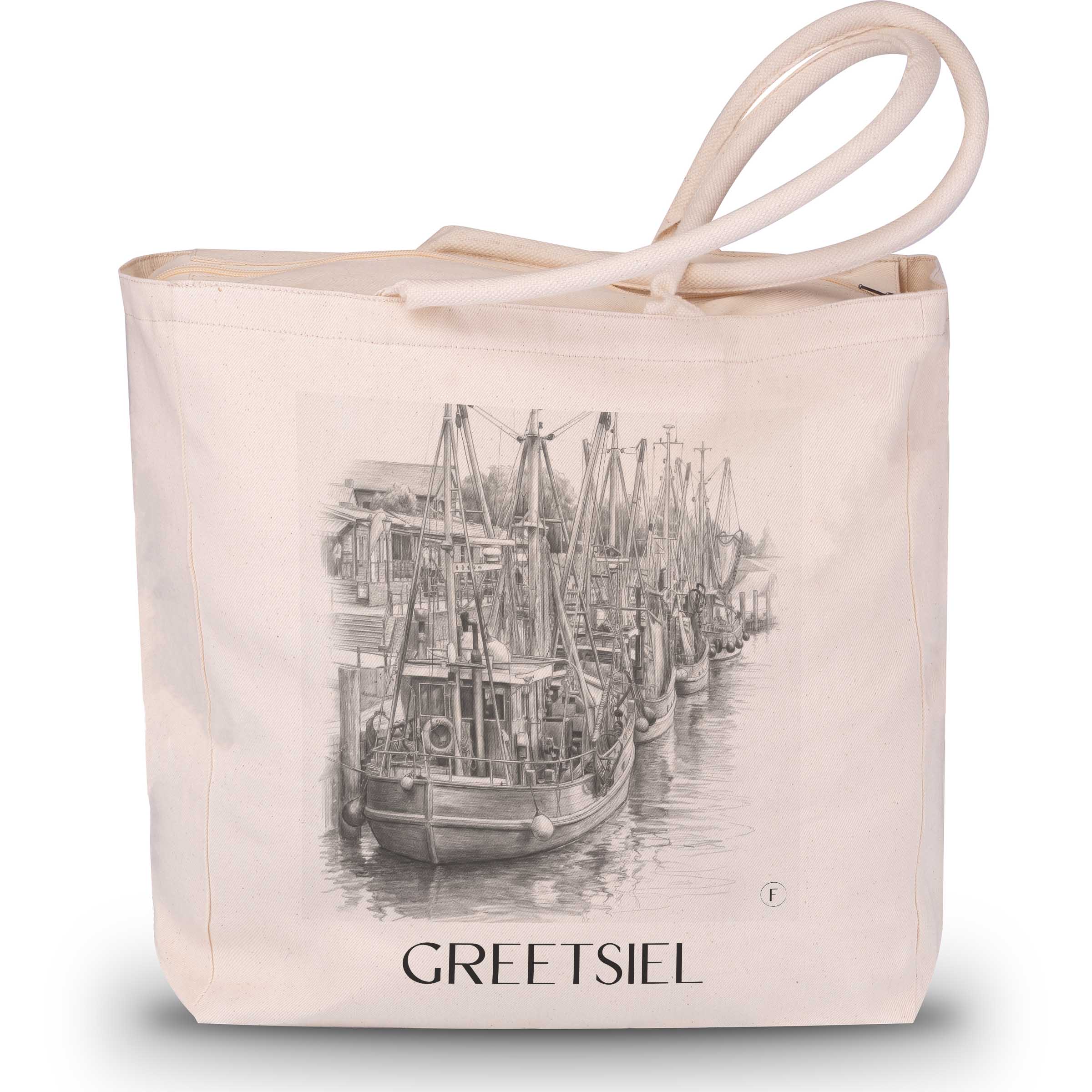 greetsiel-ostfriesland-deutschland-einkaufstasche-bleistift-zeichnung-drawing