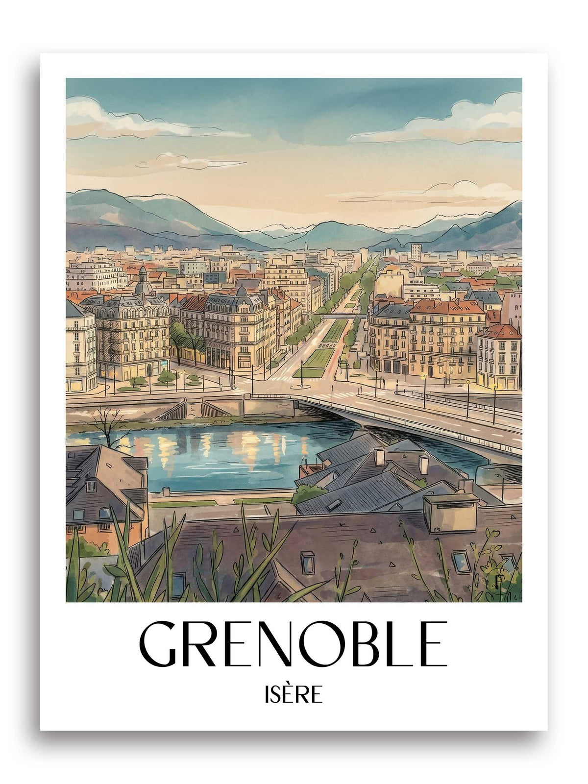 grenoble-isère-frankreich-poster-aquarell