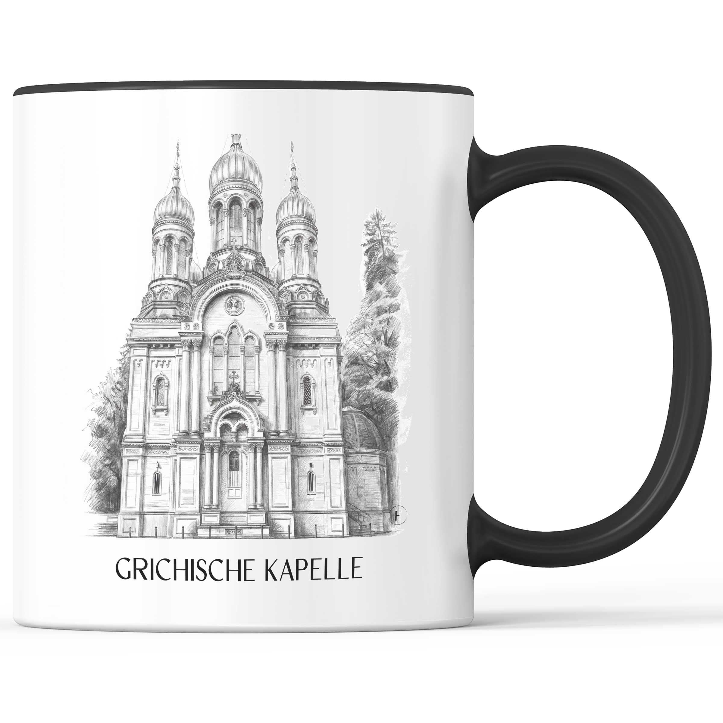 grichische-kapelle-wiesbaden-deutschland-kaffeebecher-bleistift-zeichnung-drawing