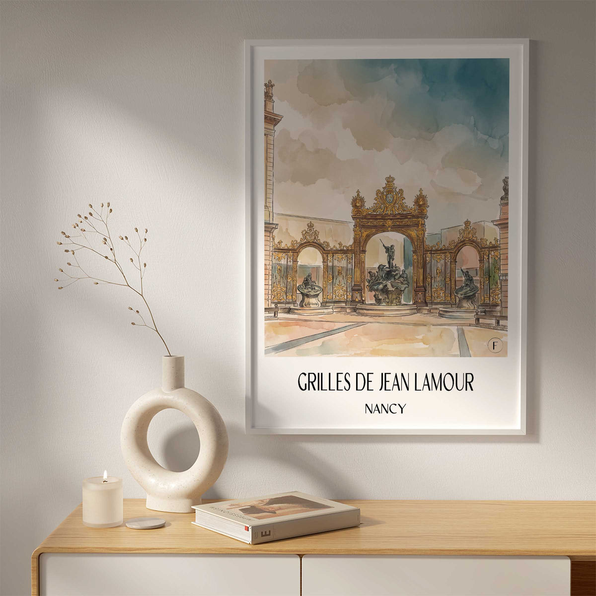 grilles-de-jean-lamour-nancy-frankreich-poster-aquarell