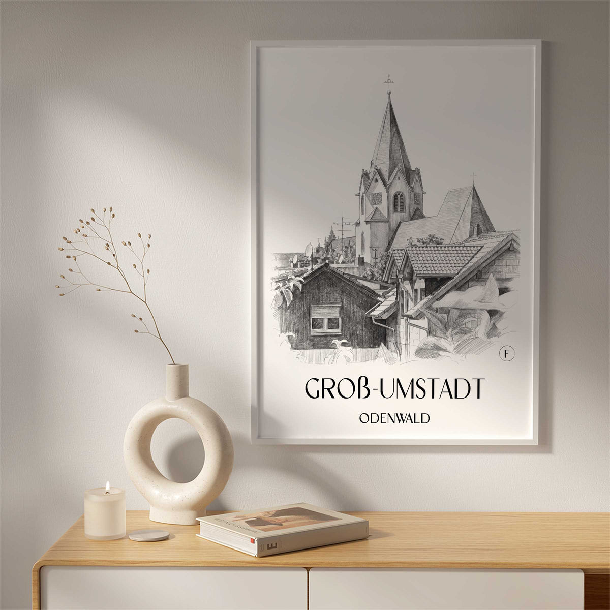 groß-umstadt-odenwald-deutschland-poster-bleistift-zeichnung-drawing