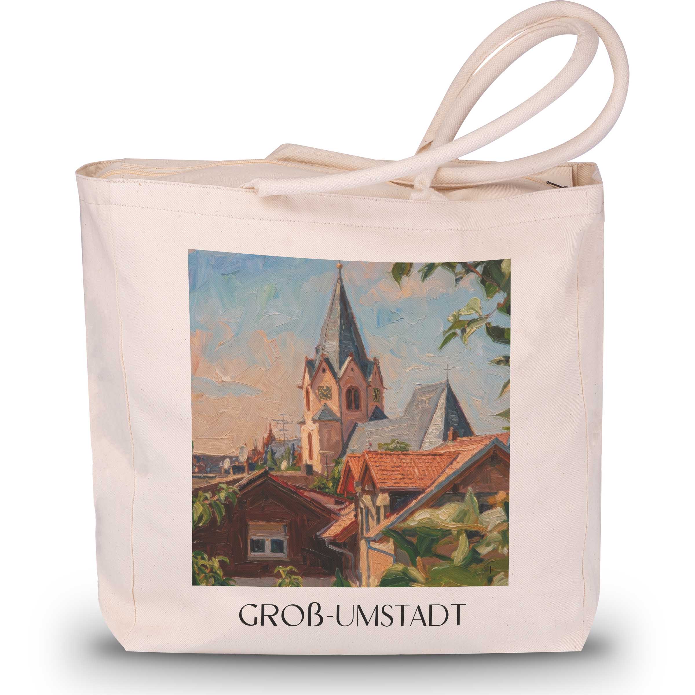 groß-umstadt-odenwald-deutschland-einkaufstasche-oil-painting-oelgemaelde