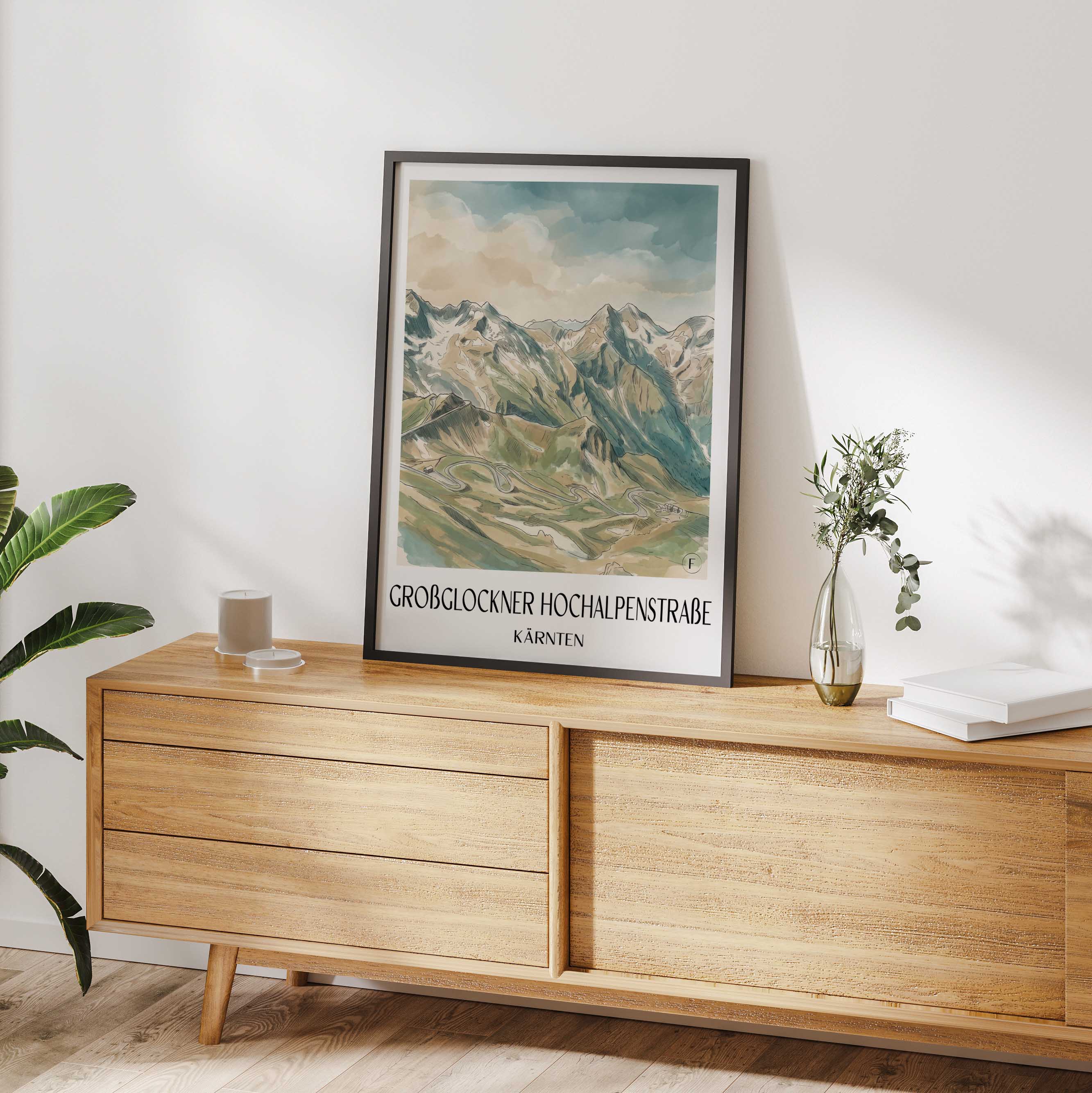 großglockner-hochalpenstraße-kärnten-österreich-poster-aquarell
