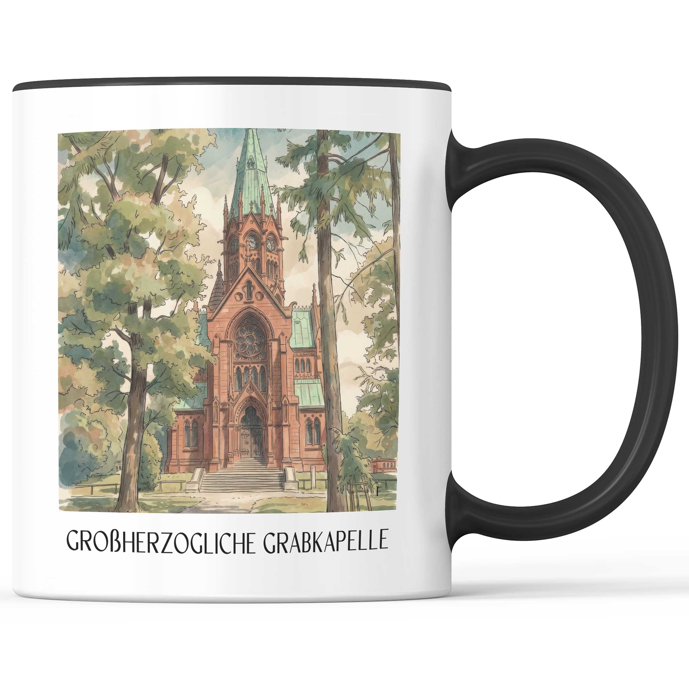 großherzogliche-grabkapelle-karlsruhe-deutschland-kaffeebecher-aquarell