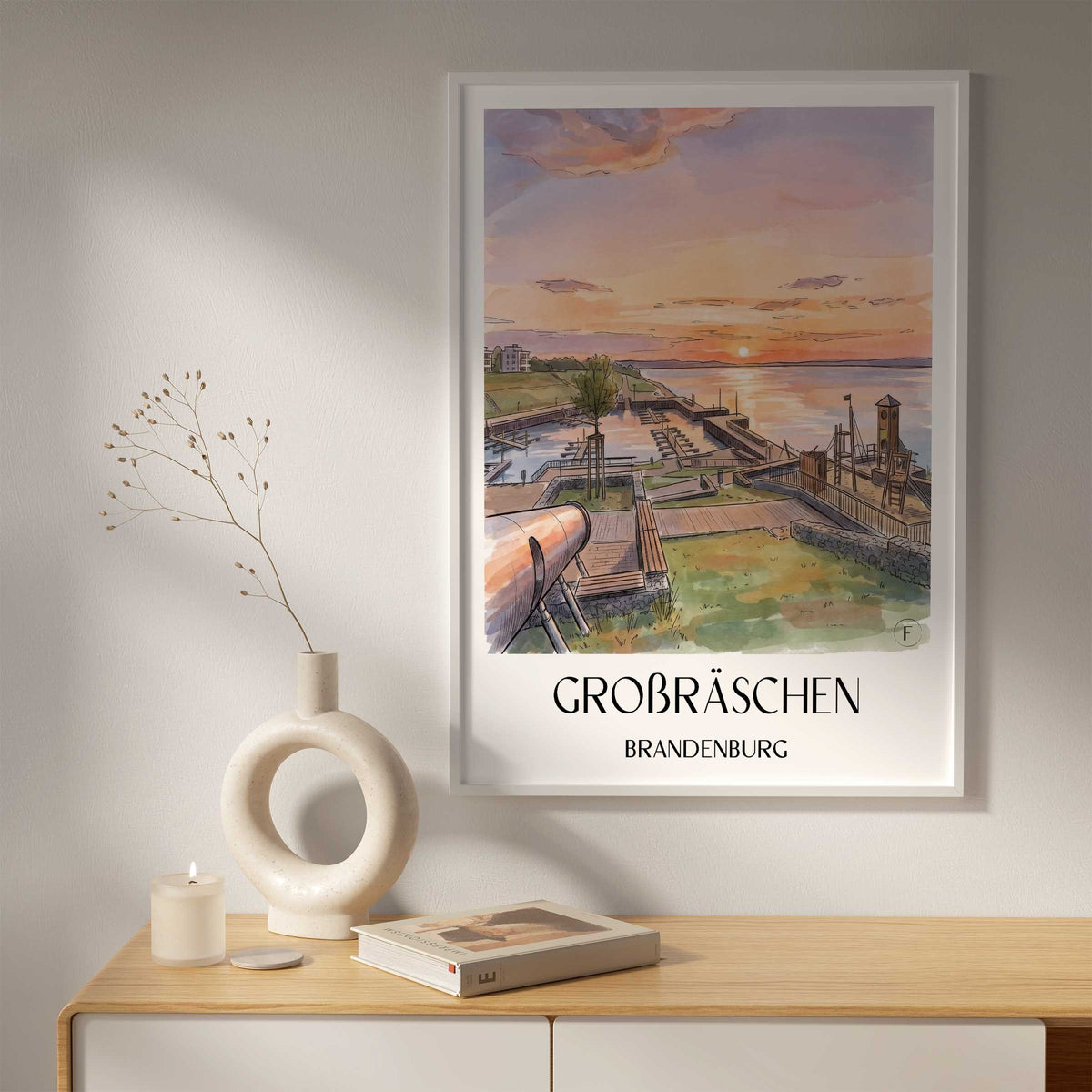großräschen-brandenburg-deutschland-poster-aquarell