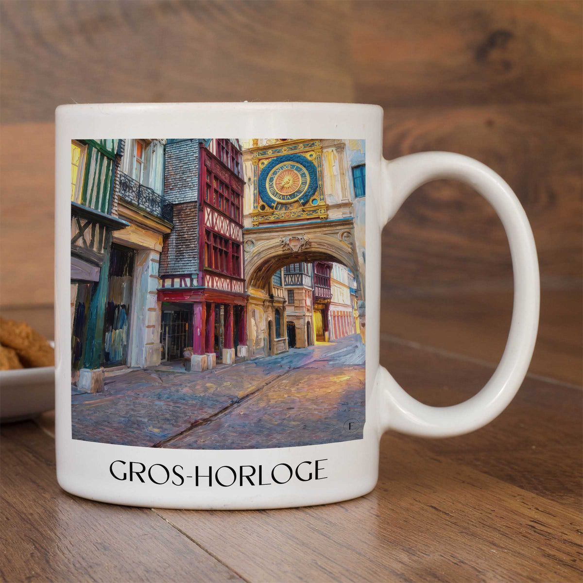 gros-horloge-rouen-frankreich-kaffeebecher-oil-painting-oelgemaelde