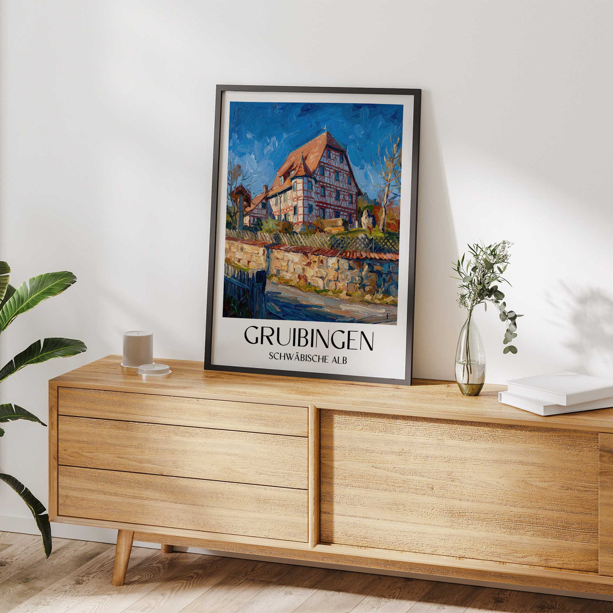 gruibingen-schwäbische-alb-deutschland-poster-oil-painting-oelgemaelde