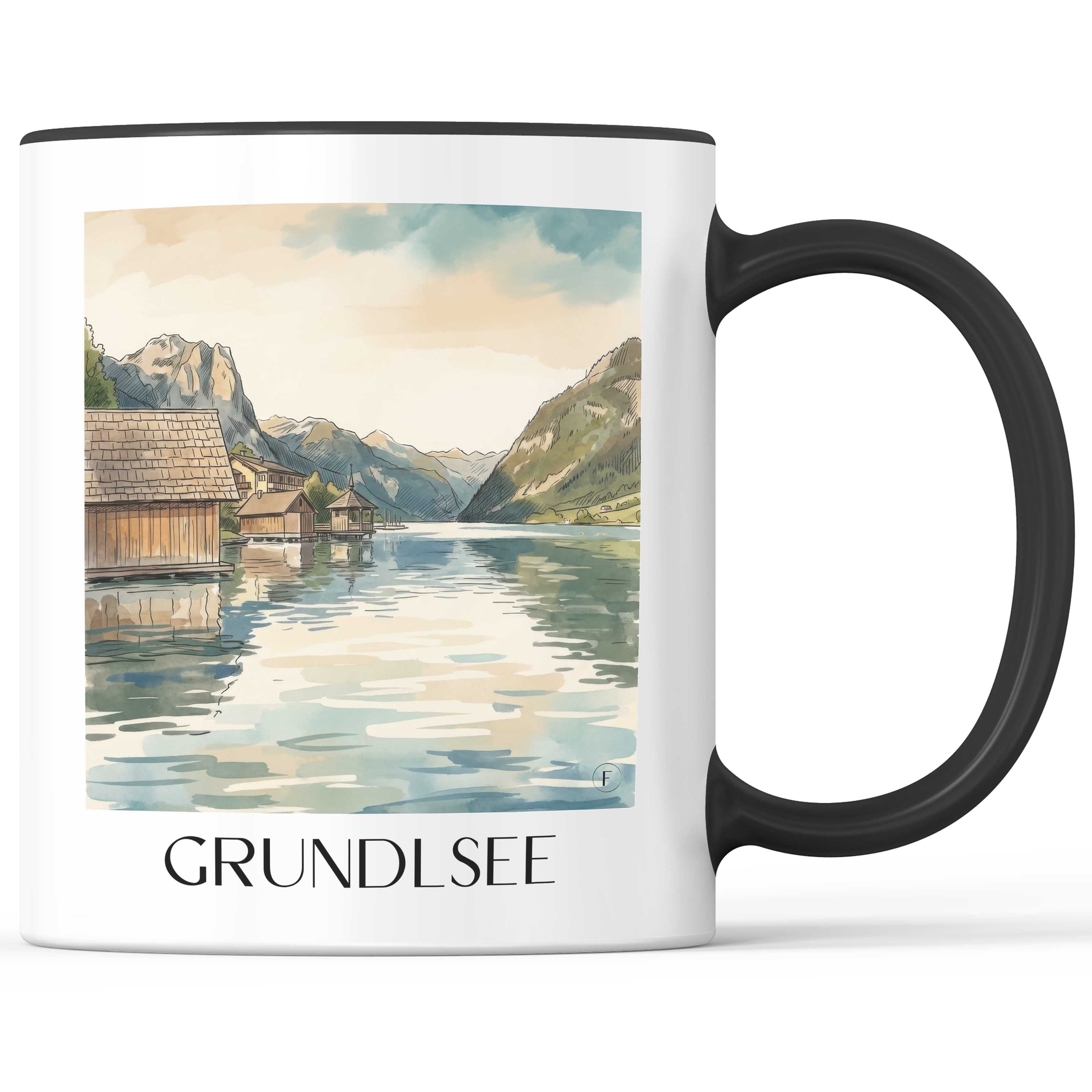 grundlsee-österreich-österreich-kaffeebecher-aquarell