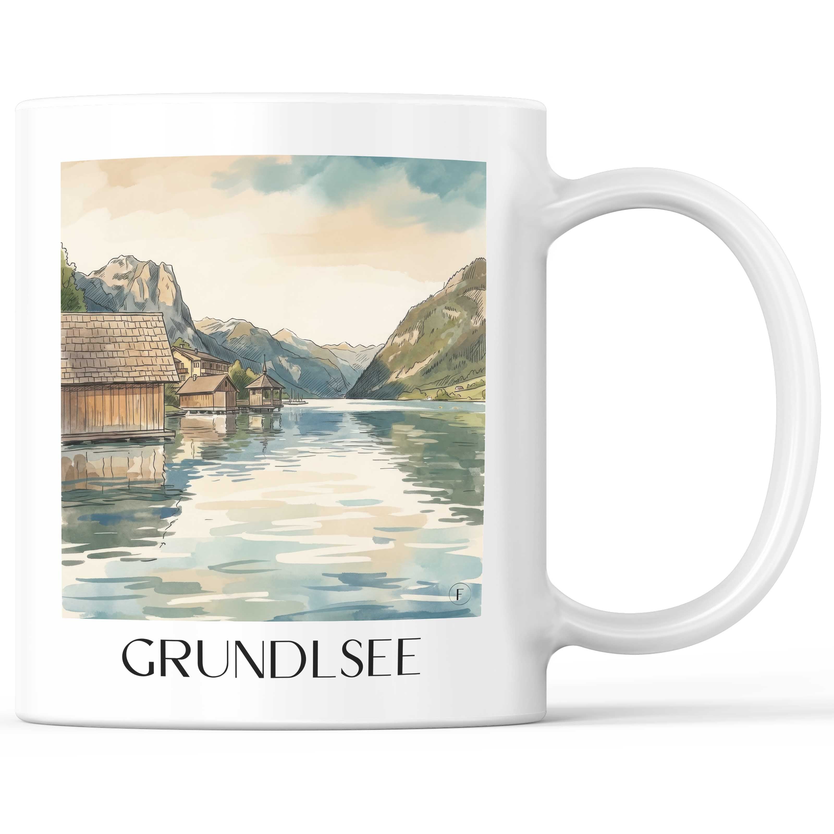 grundlsee-österreich-österreich-kaffeebecher-aquarell