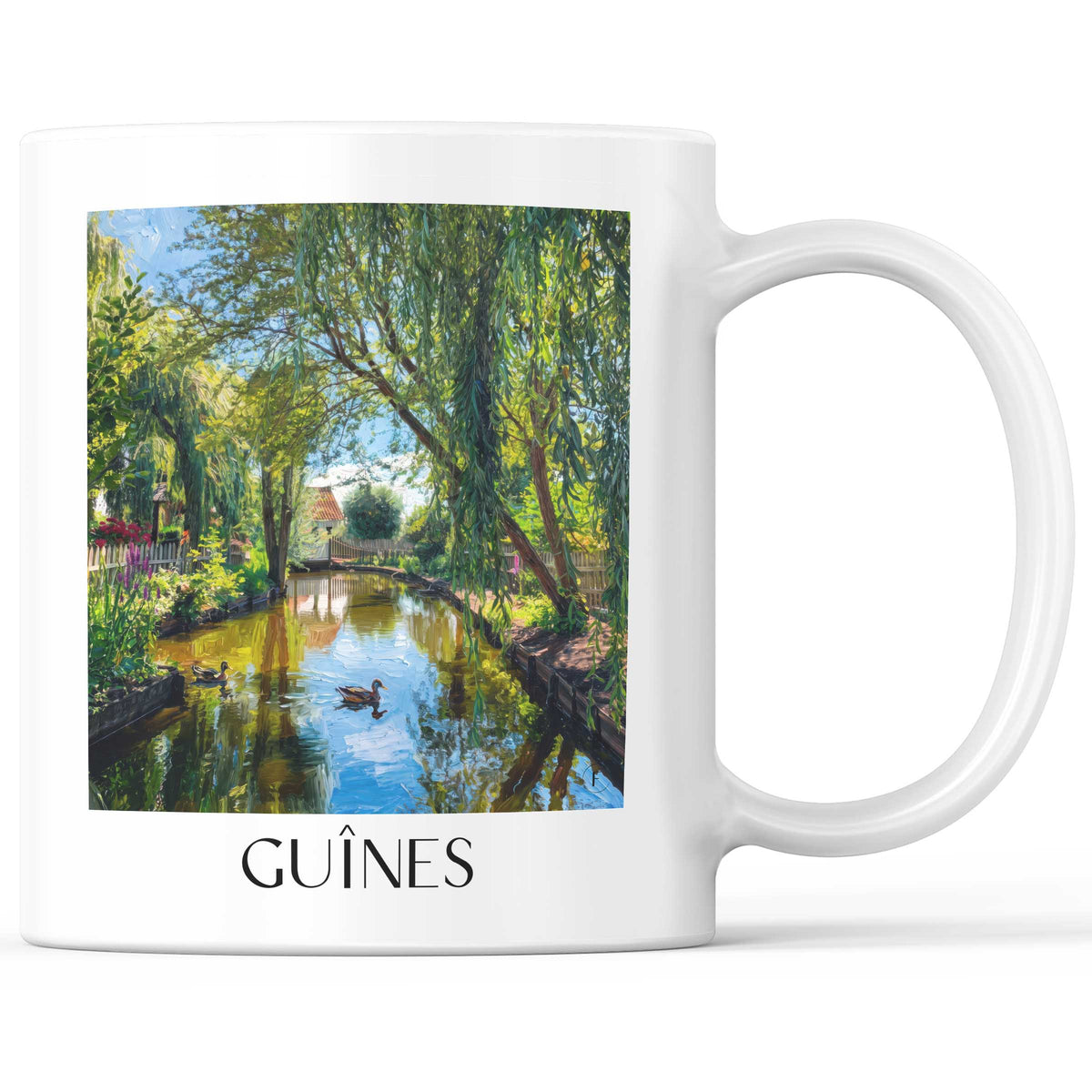 guînes-côte-d'opale-frankreich-kaffeebecher-oil-painting-oelgemaelde