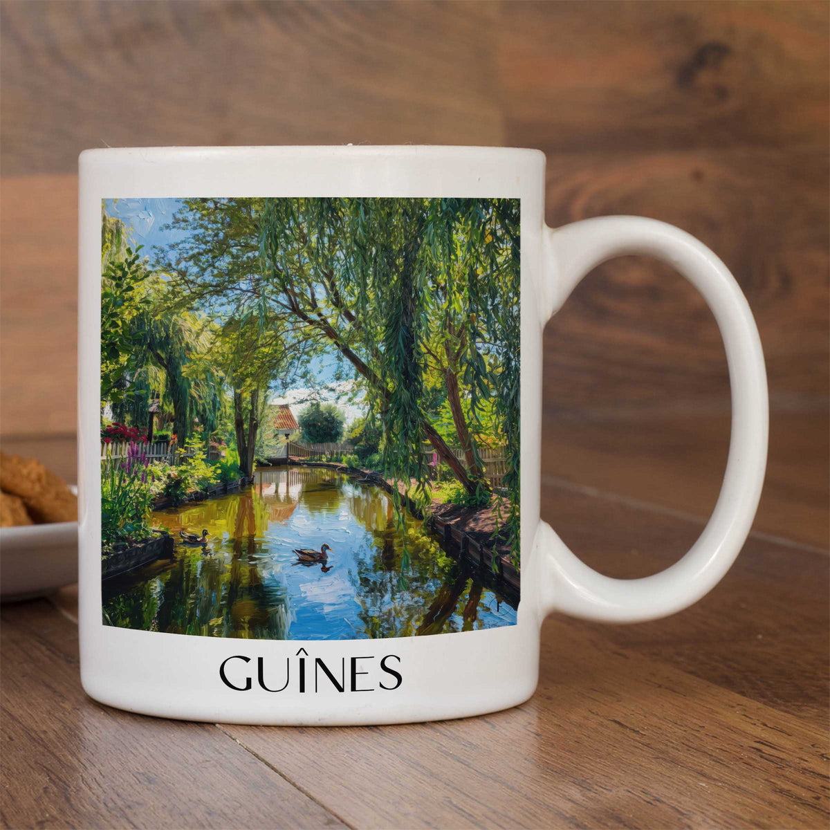 guînes-côte-d'opale-frankreich-kaffeebecher-oil-painting-oelgemaelde