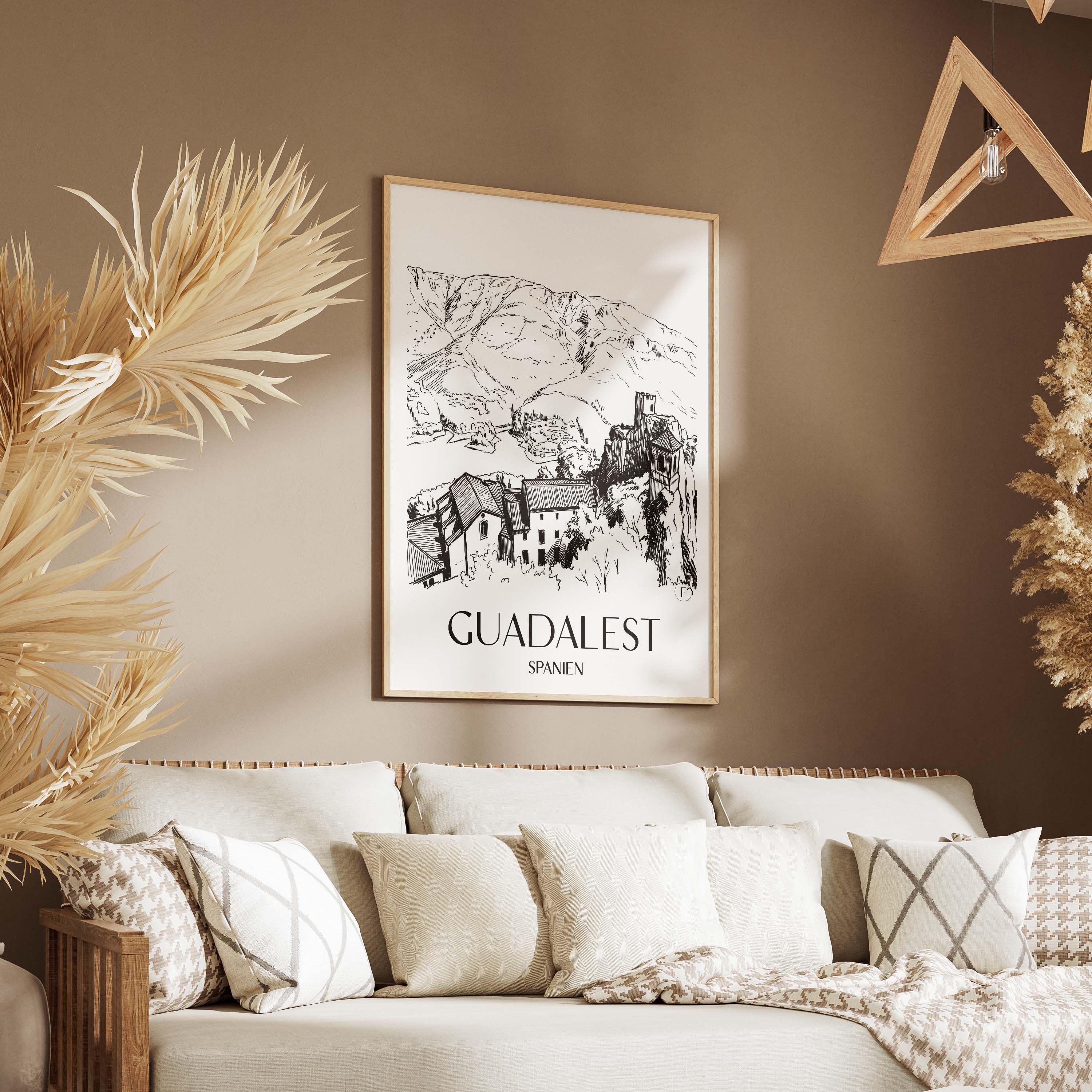 guadalest-spanien-spanien-poster-skizze
